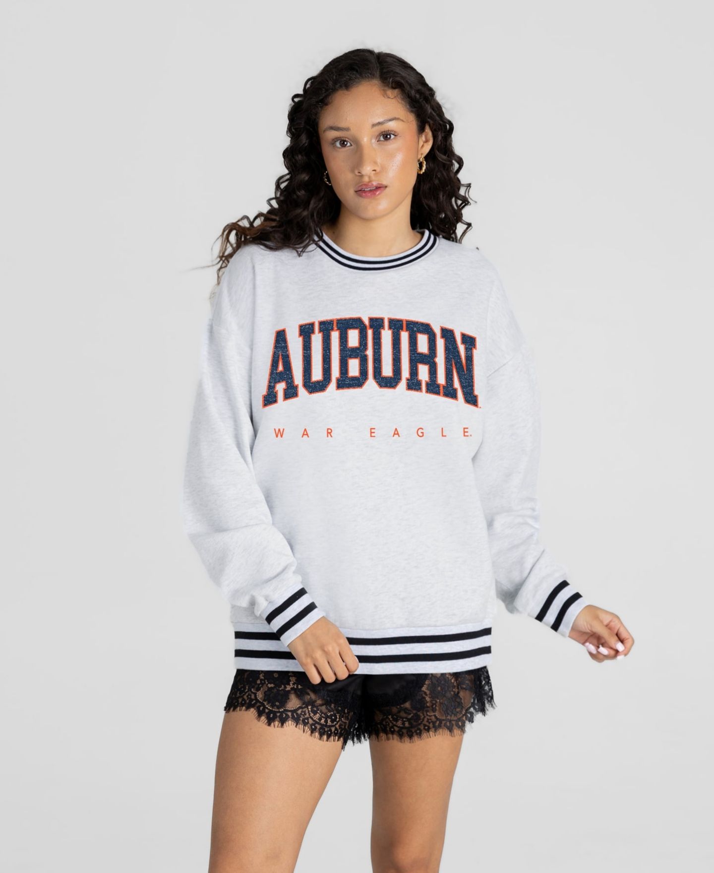 Женская толстовка Gameday Couture Ash Auburn Tigers Easy Energy — фото 1