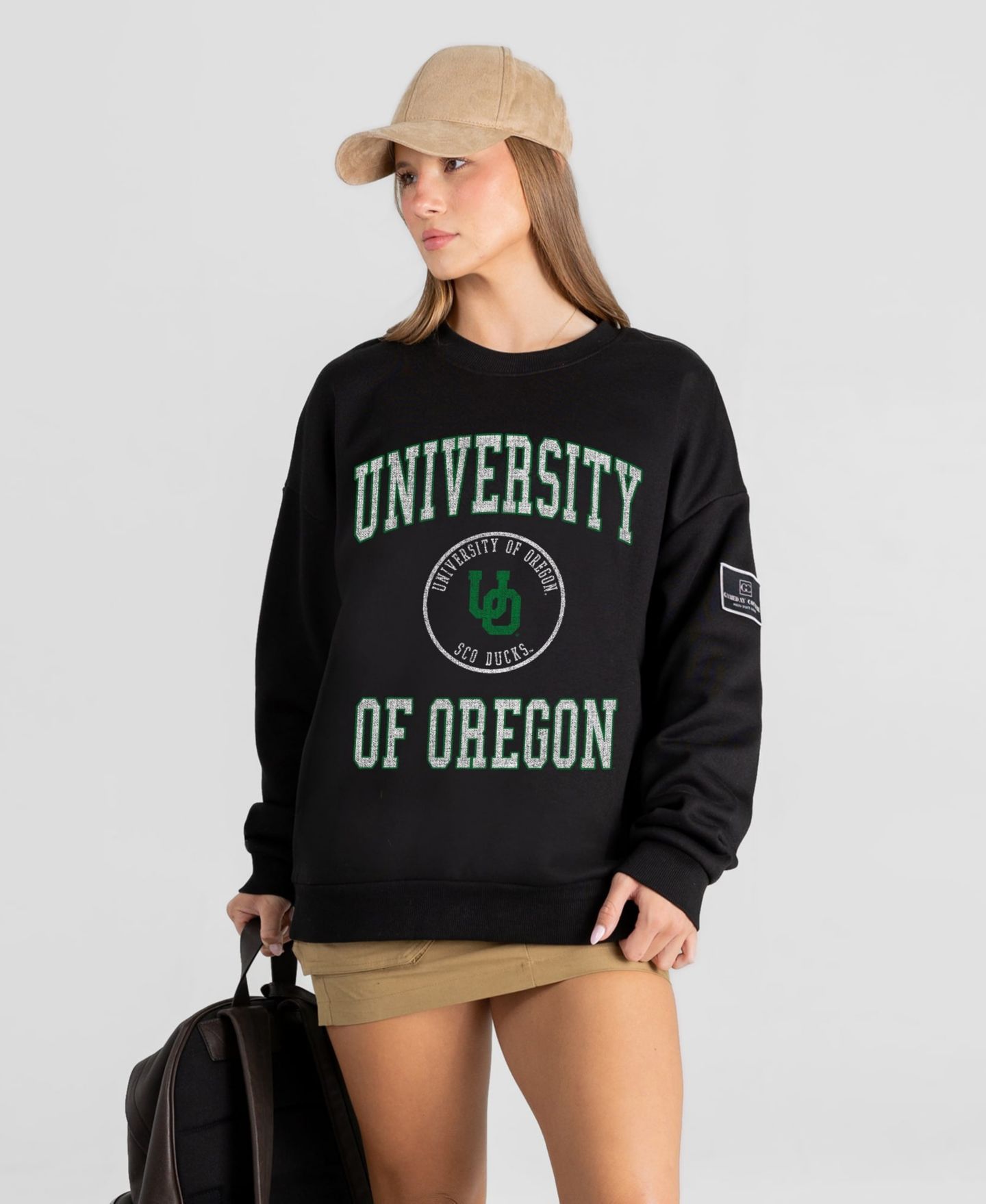 Женская толстовка Gameday Couture Black Oregon Ducks Fierce Flow Black Label — фото 1