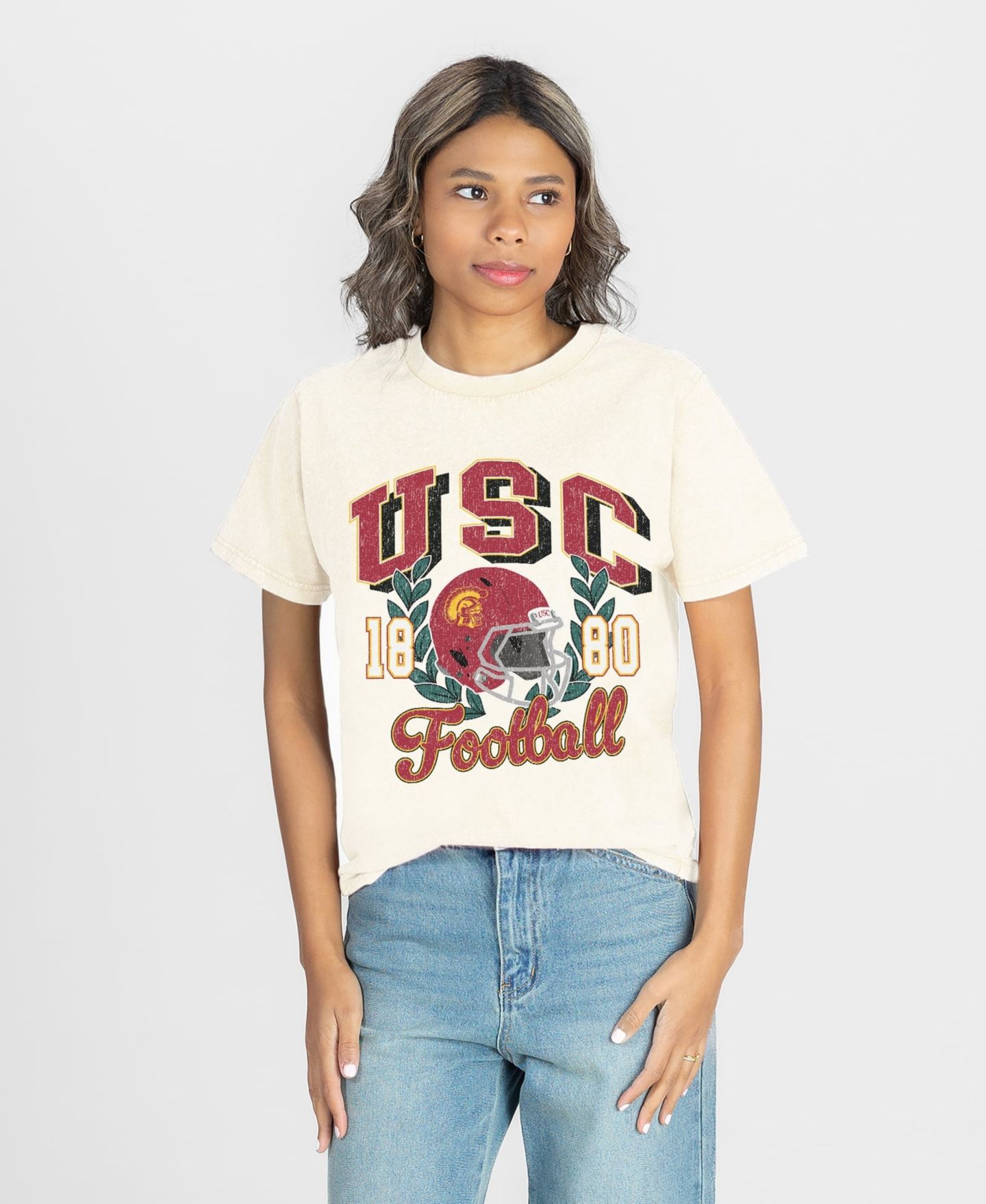 Женская футболка Gameday Couture Natural USC Trojans Raised on Victory — фото 1