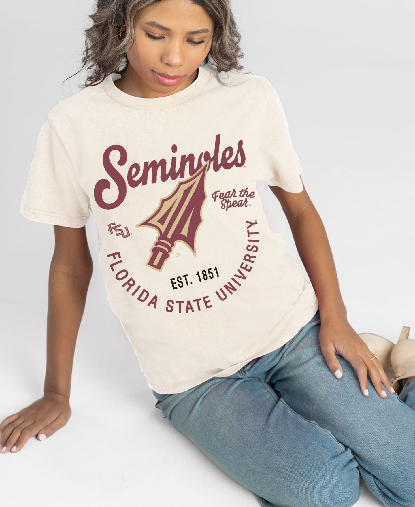 Женская футболка Gameday Couture Natural Florida State Seminoles You Know Our Name — фото 1