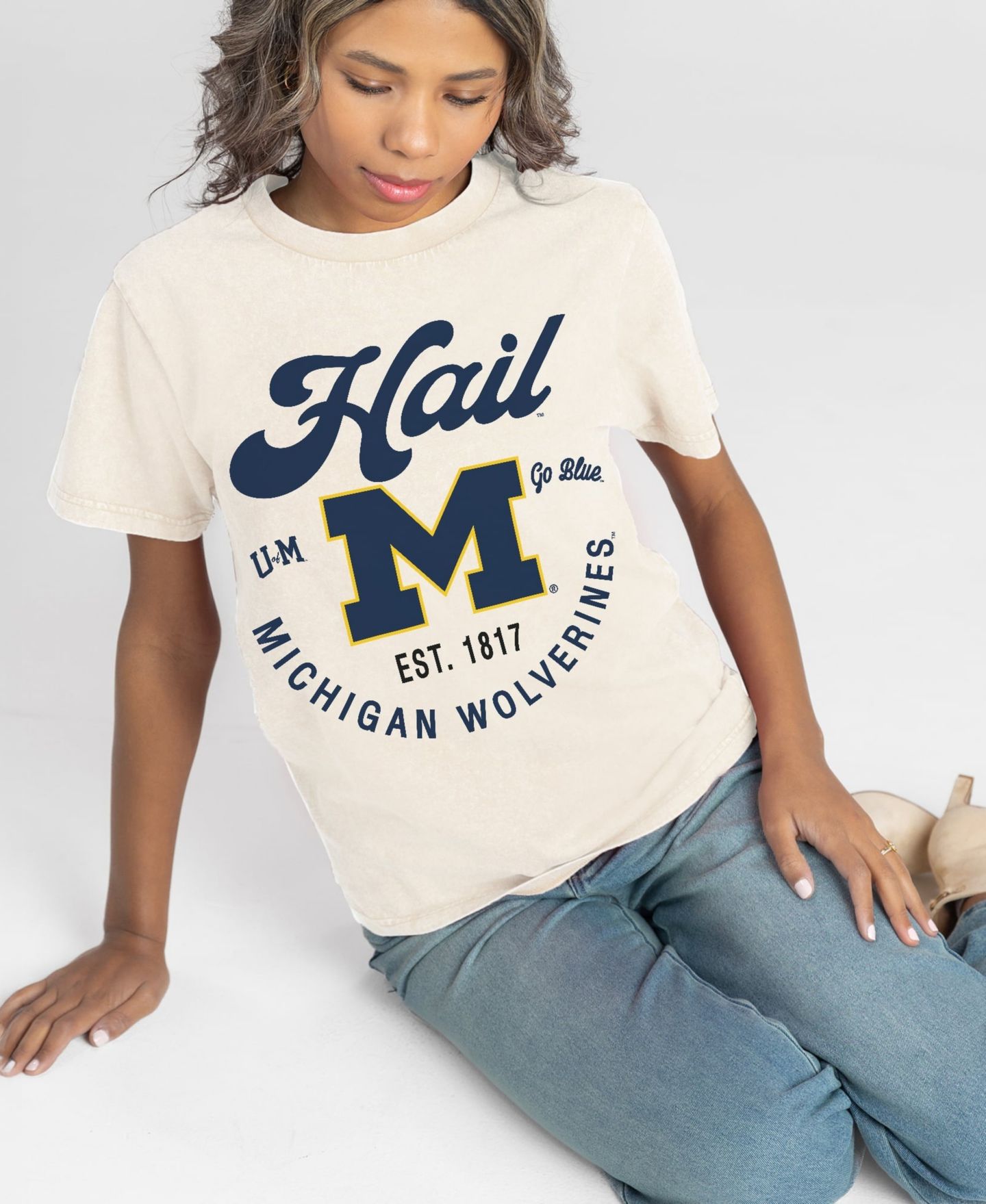 Женская футболка Gameday Couture Natural Michigan Wolverines You Know Our Name — фото 1