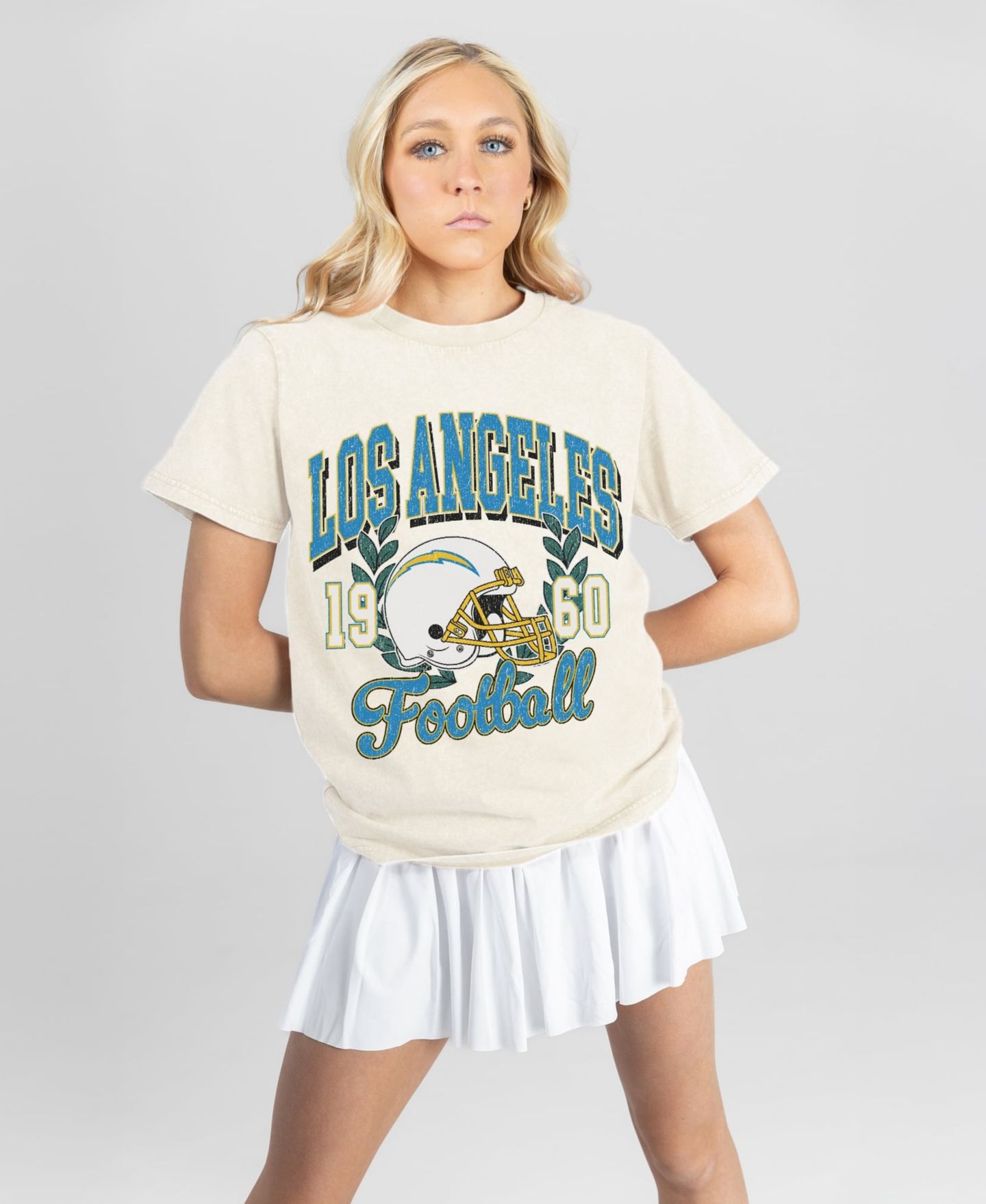 Женская футболка Gameday Couture Natural Los Angeles Chargers Raised on Victory — фото 1