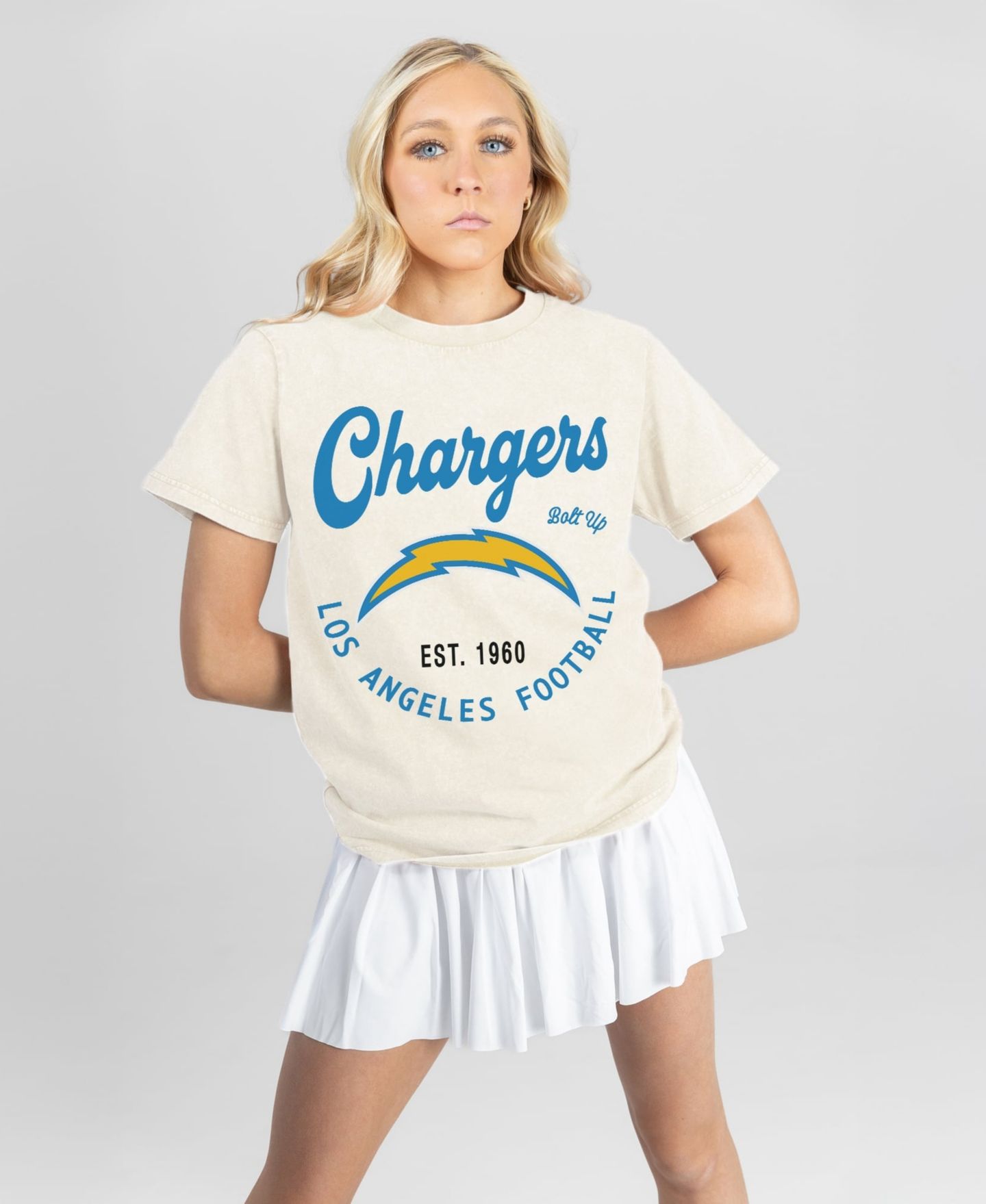 Женская футболка Gameday Couture Natural Los Angeles Chargers You Know Our Name — фото 1
