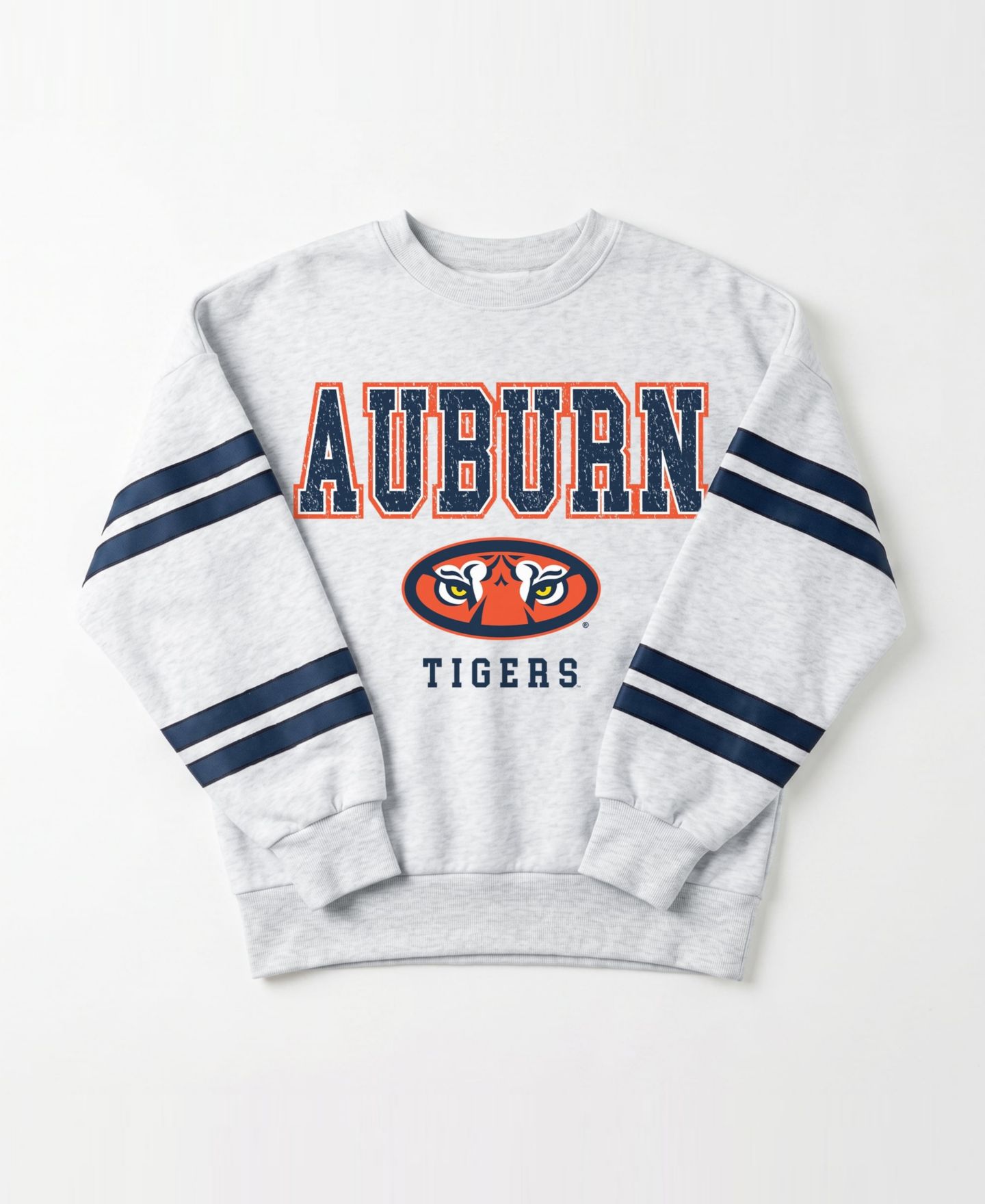 Женская толстовка Gameday Couture Ash Auburn Tigers Stadium Stripes Oversized Fleece — фото 6