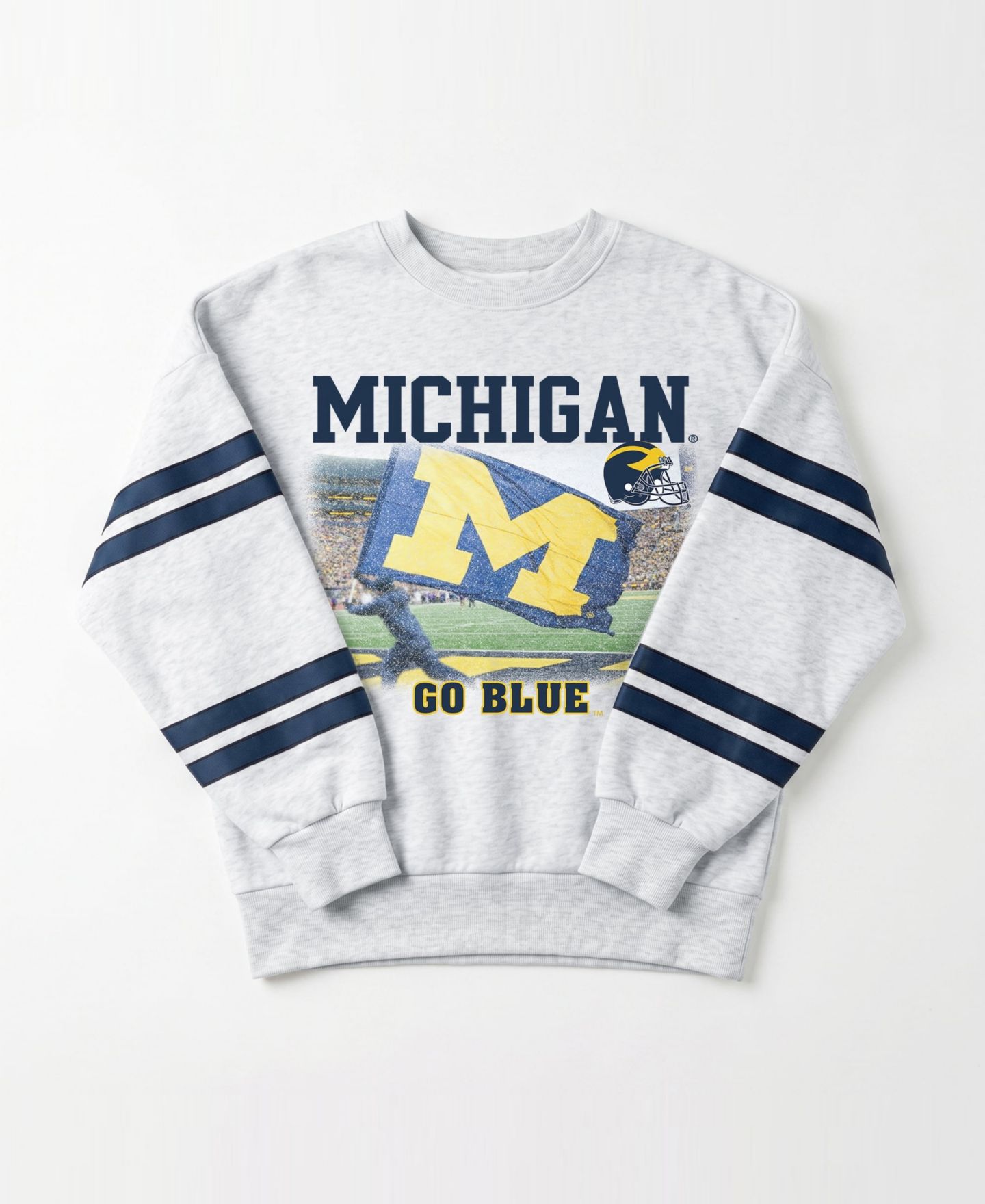 Женская толстовка Gameday Couture Ash Michigan Wolverines Off the Grid Oversized Fleece — фото 4