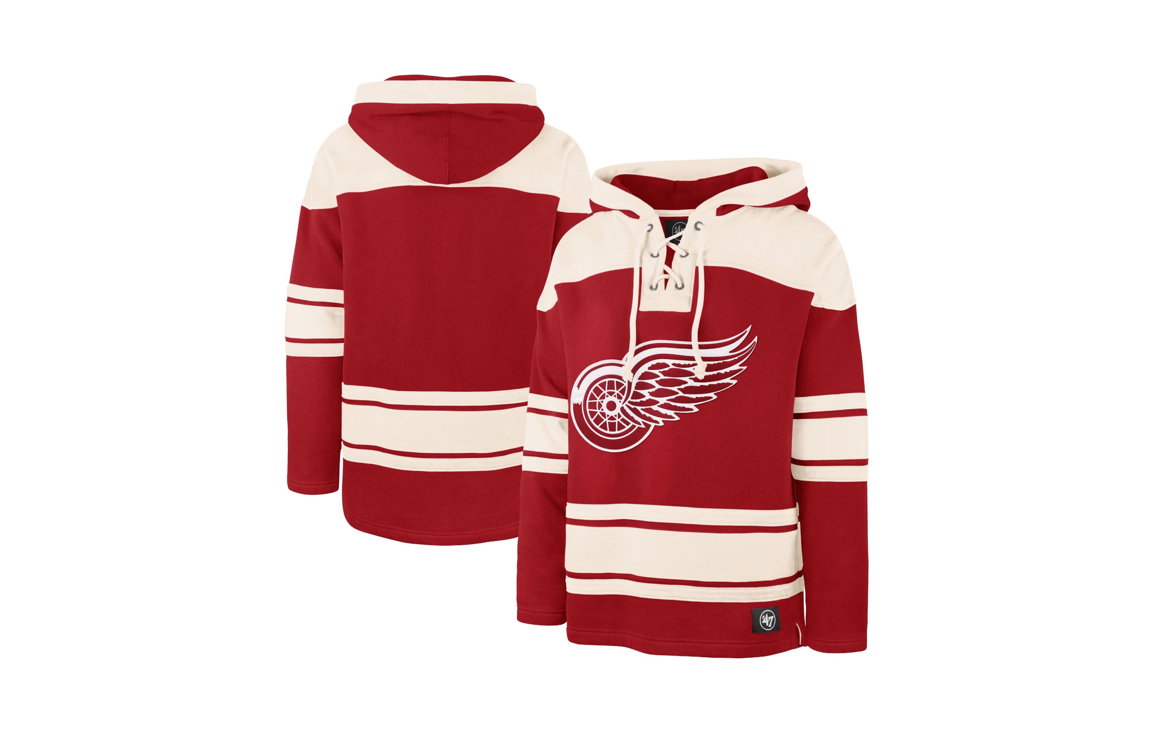 '47 Brand Men's Red Detroit Wings Superior Lacer Hoodie
