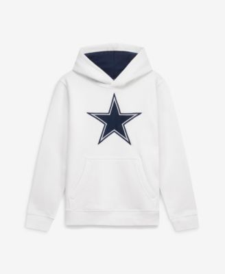Big Boys' and Girls' Dallas CowBoys' White Prime Fleece Hoodie