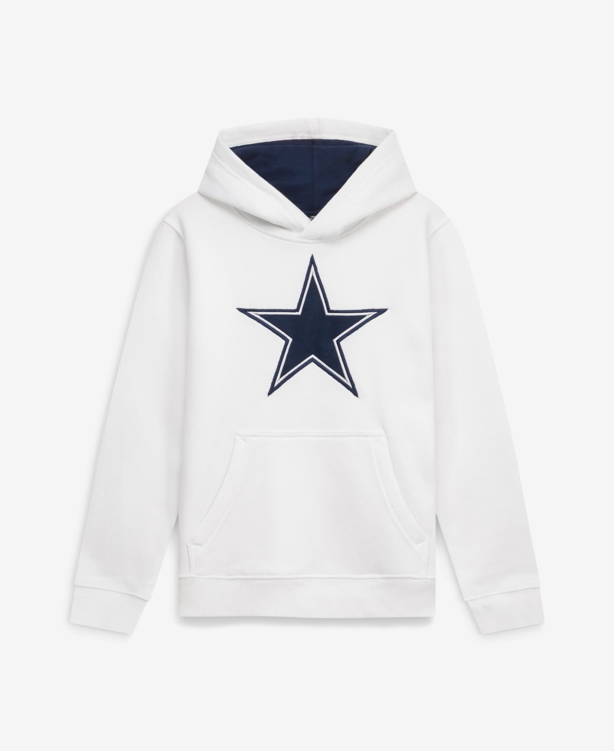 Outerstuff Big Boys' and Girls' Dallas CowBoys' White Prime Fleece Hoodie - White