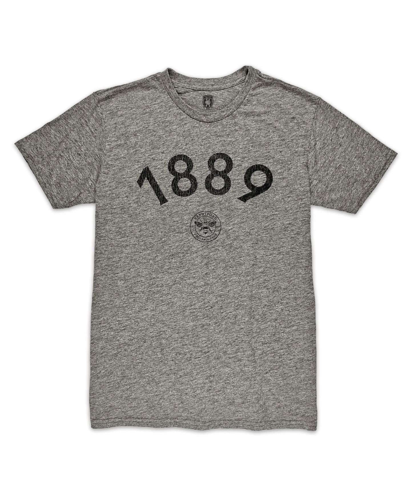 Мужская футболка 1863FC Heather Gray Brentford FC Arched Date Vintage Tri-Blend — фото 1