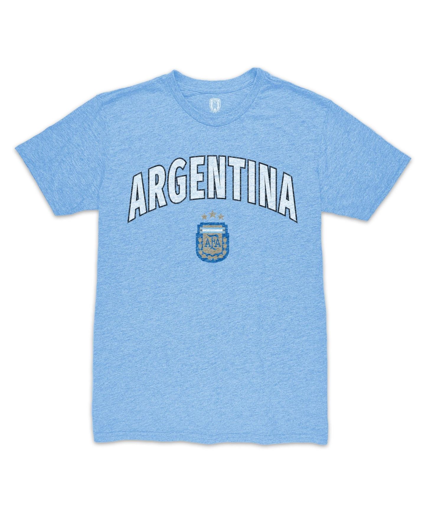 Мужская футболка 1863FC Light Blue Argentina National Team Retro Wordmark Tri-Blend — фото 2