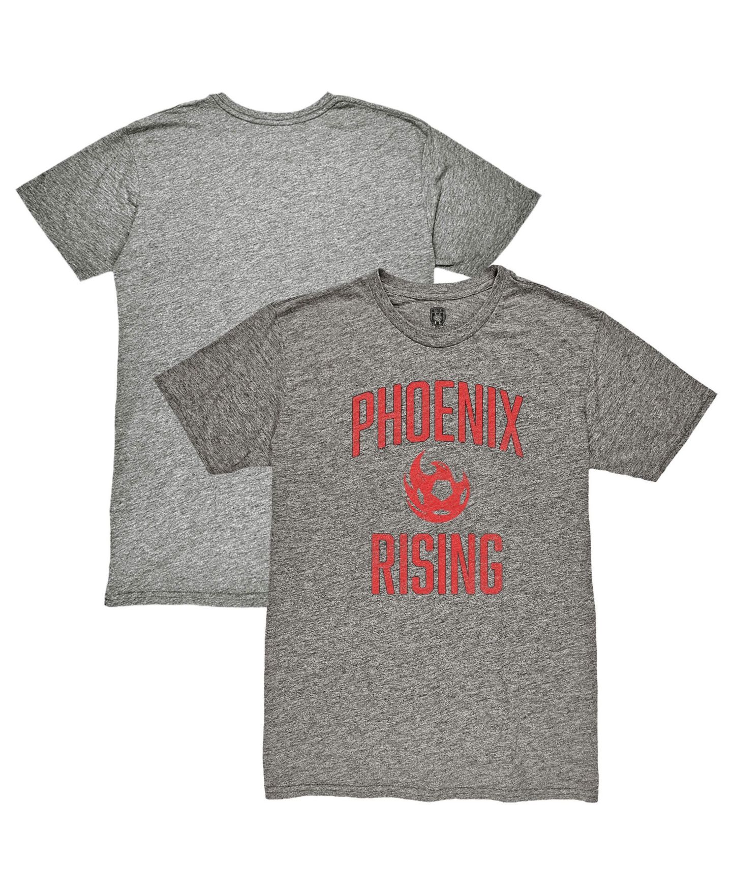 Мужская футболка 1863FC Heather Gray Phoenix Rising FC Wordmark Vintage Tri-Blend — фото 1