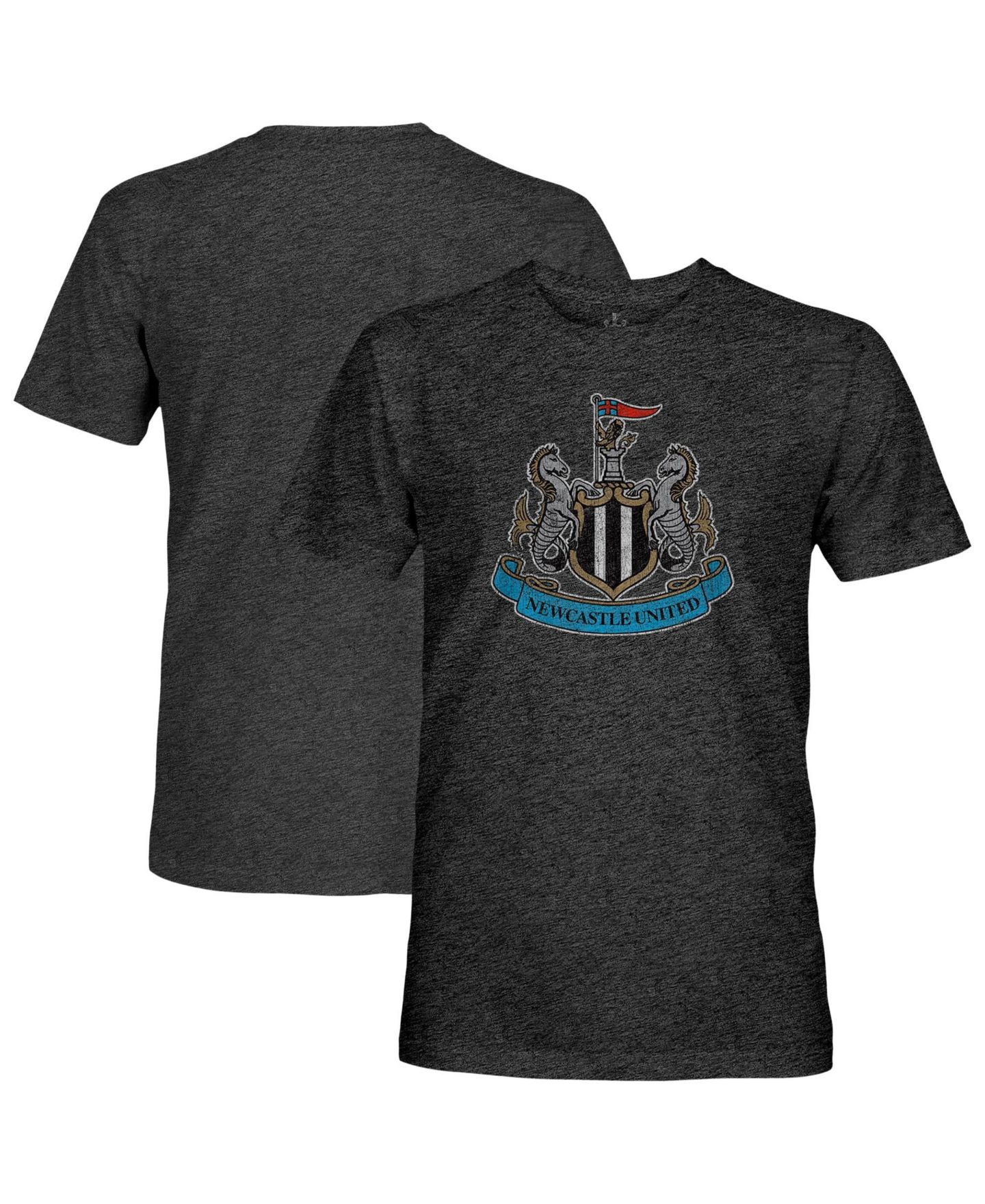 Мужская футболка 1863FC Black Newcastle United Color Badge Vintage Tri-Blend — фото 1