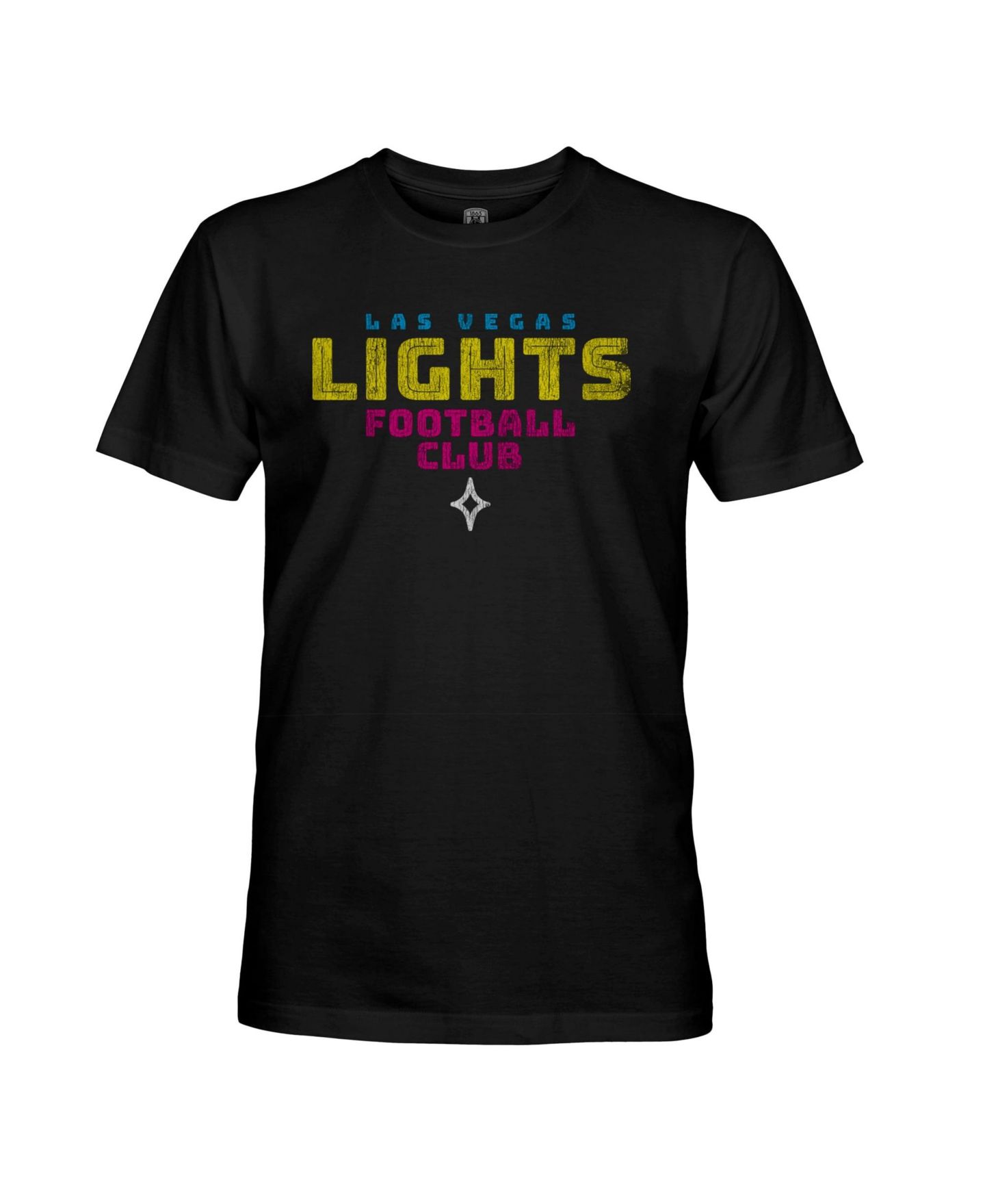 Мужская футболка 1863FC Black Las Vegas Lights FC Tapered Text — фото 2
