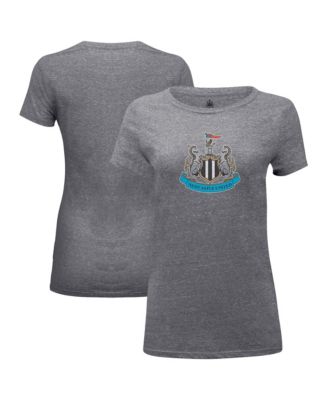 Women's Heather Gray Newcastle United Color Badge Tri-Blend T-Shirt