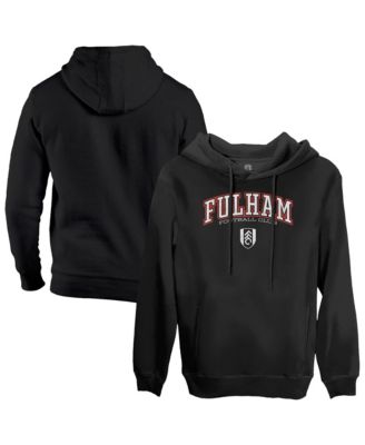 Men's Black Fulham Athletic Wordmark Fleece Pullover Hoodie