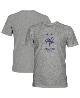 Men's Gray France National Team Color Badge Vintage Tri-Blend T-Shirt