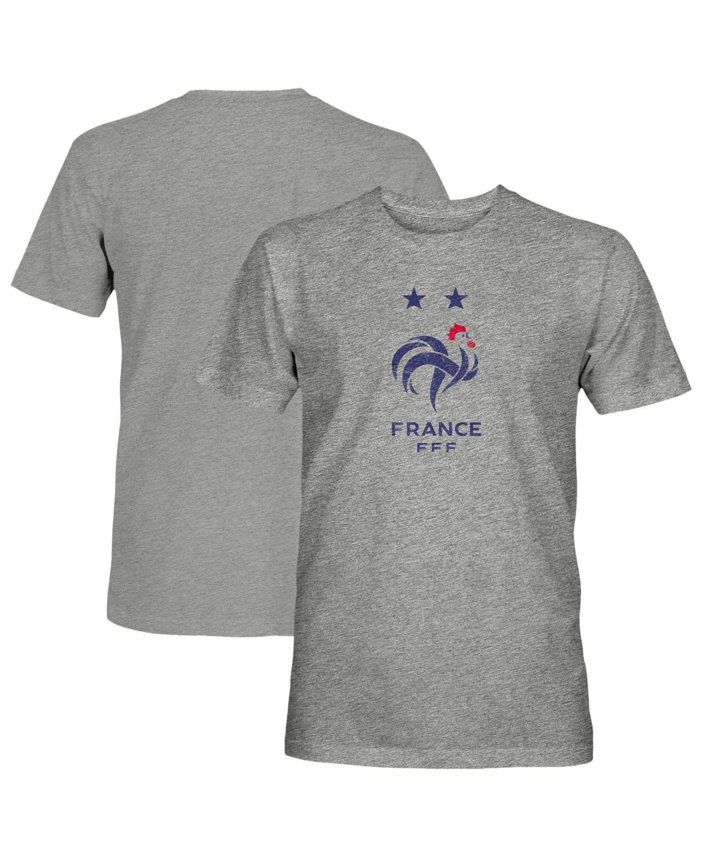 Мужская футболка 1863FC Gray France National Team Color Badge Vintage Tri-Blend — фото 1