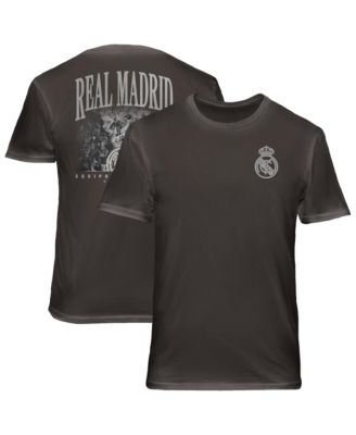 Men's Gray Real Madrid Wordmark Cotton T-Shirt