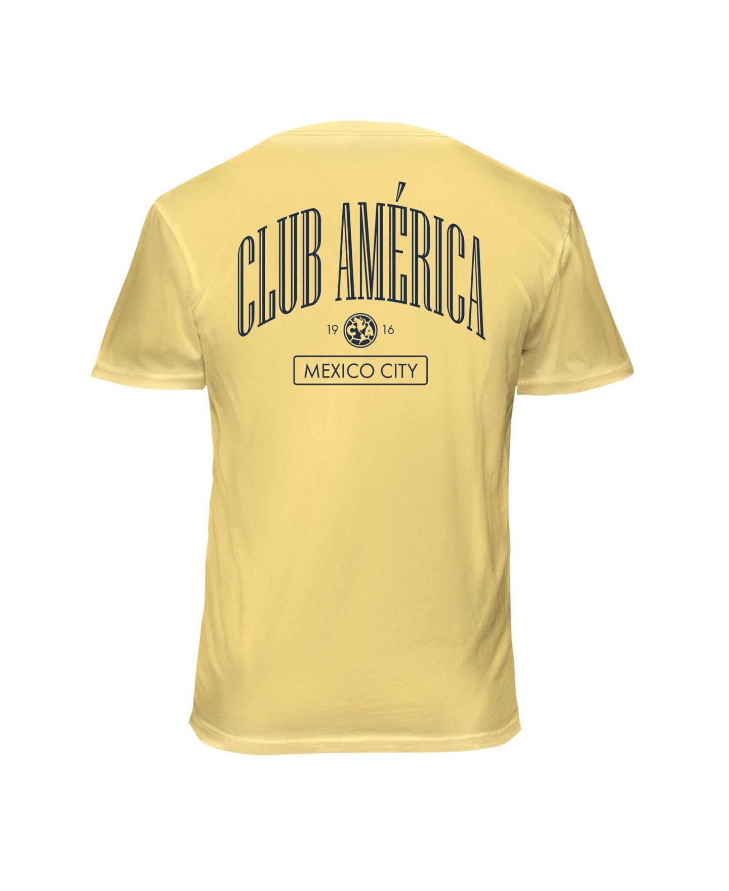 Мужская футболка 1863FC Yellow Club America Back Wordmark Soft Wash — фото 3
