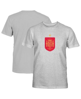Big Boys' and Girls' Gray Spain National Team Color Badge T-Shirt