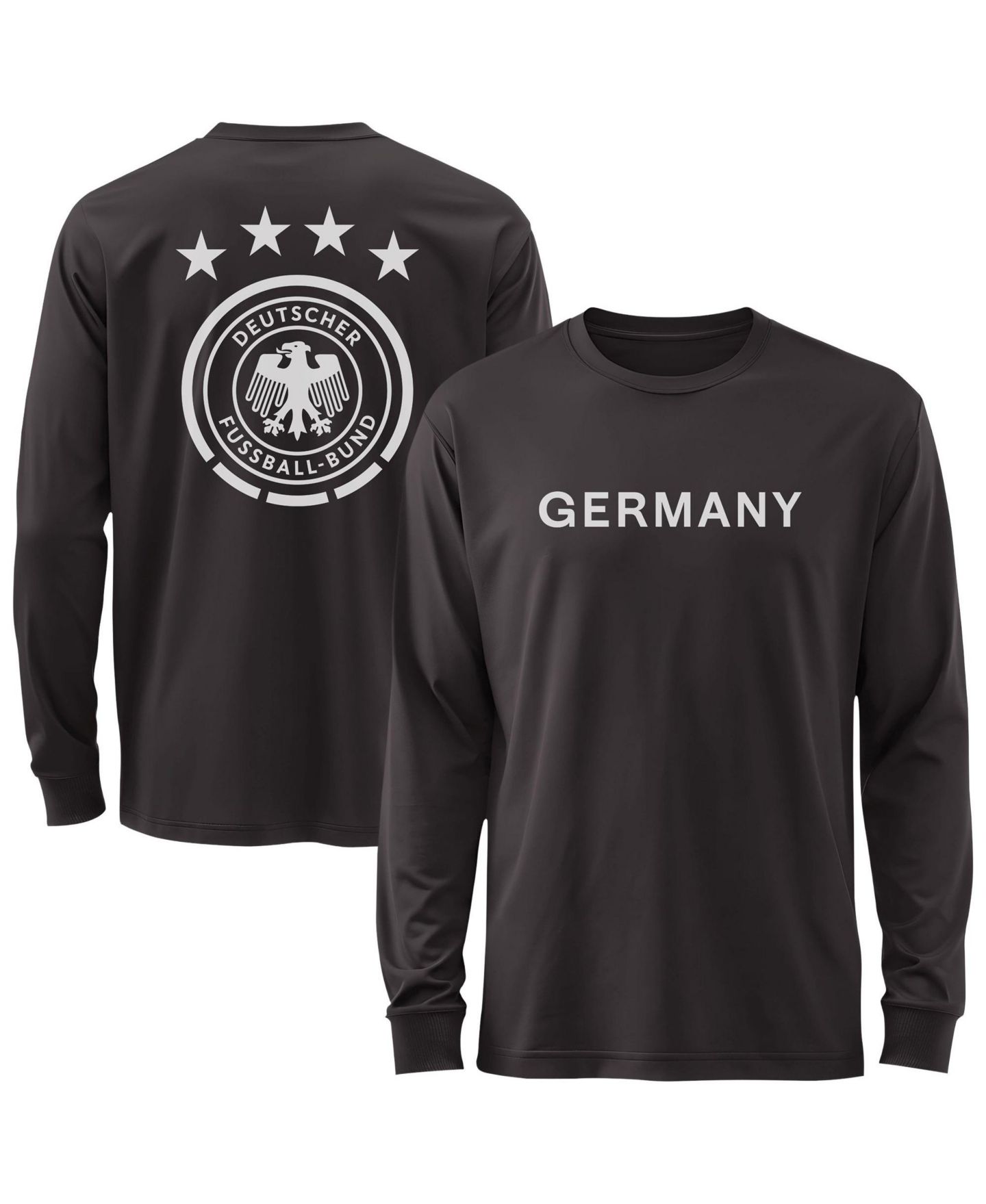 Мужская футболка 1863FC Black Germany National Team Mono Badge Wordmark Long-Sleeve — фото 1