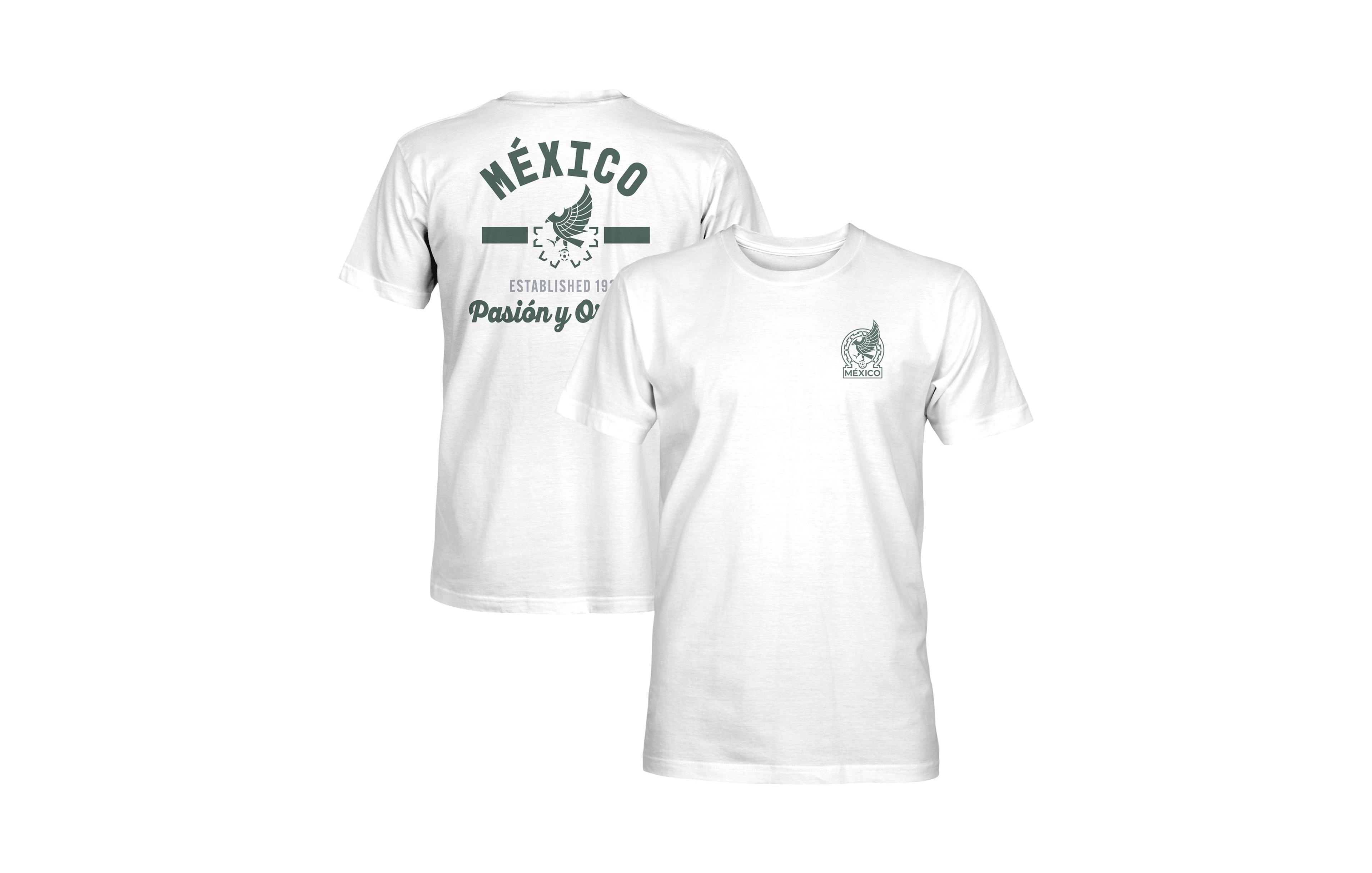 1863FC Men's White Mexico National Team Bars T-Shirt
