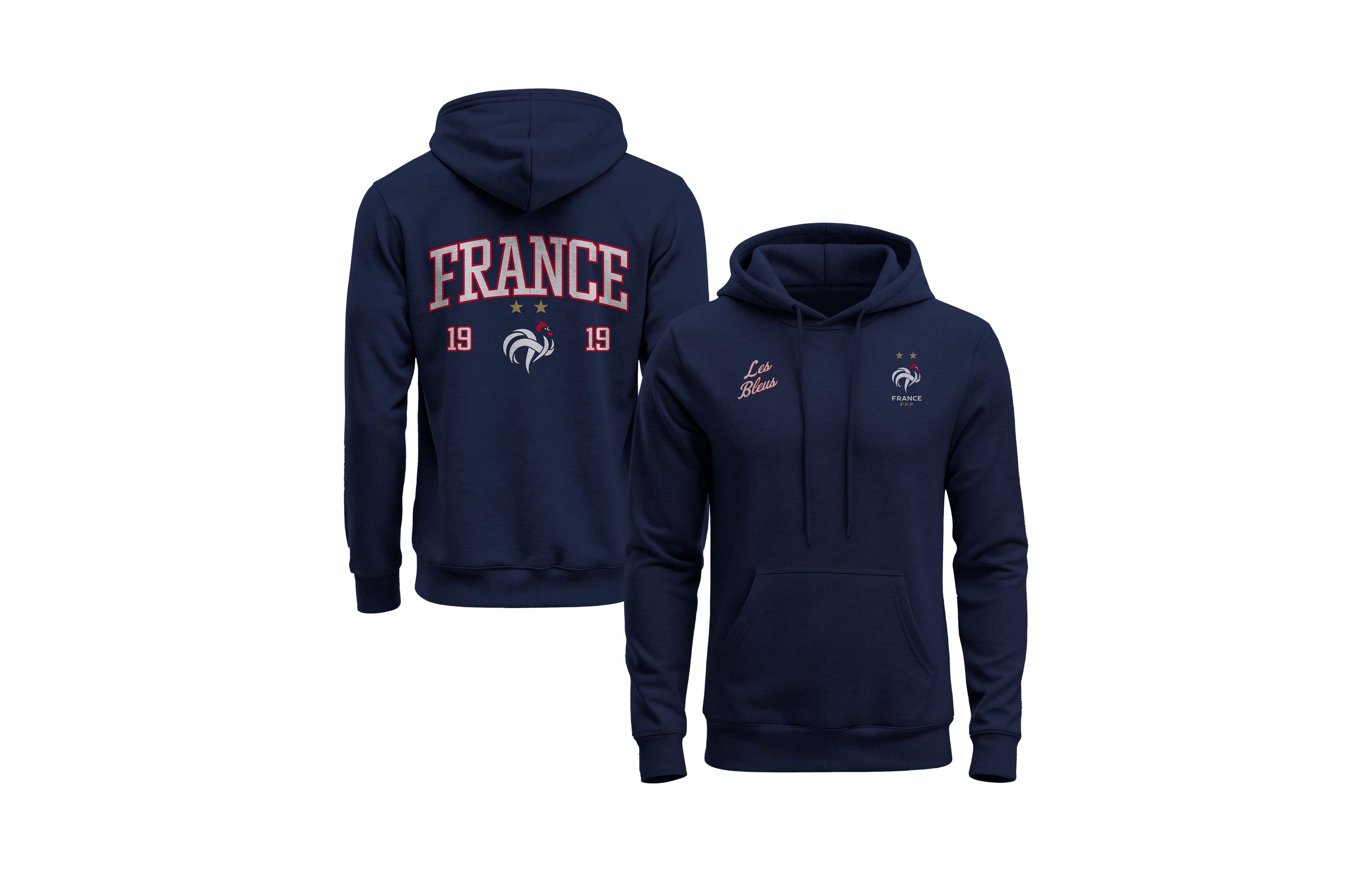 1863FC Men's Navy France National Team Athletic Wordmark Hoodie