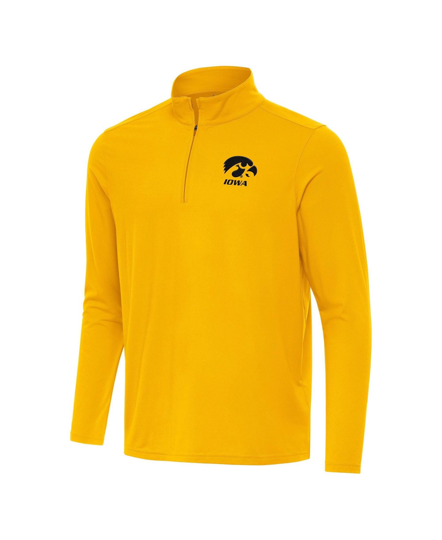 Мужская толстовка Antigua Gold Iowa Hawkeyes Intent Quarter-Zip — фото 1