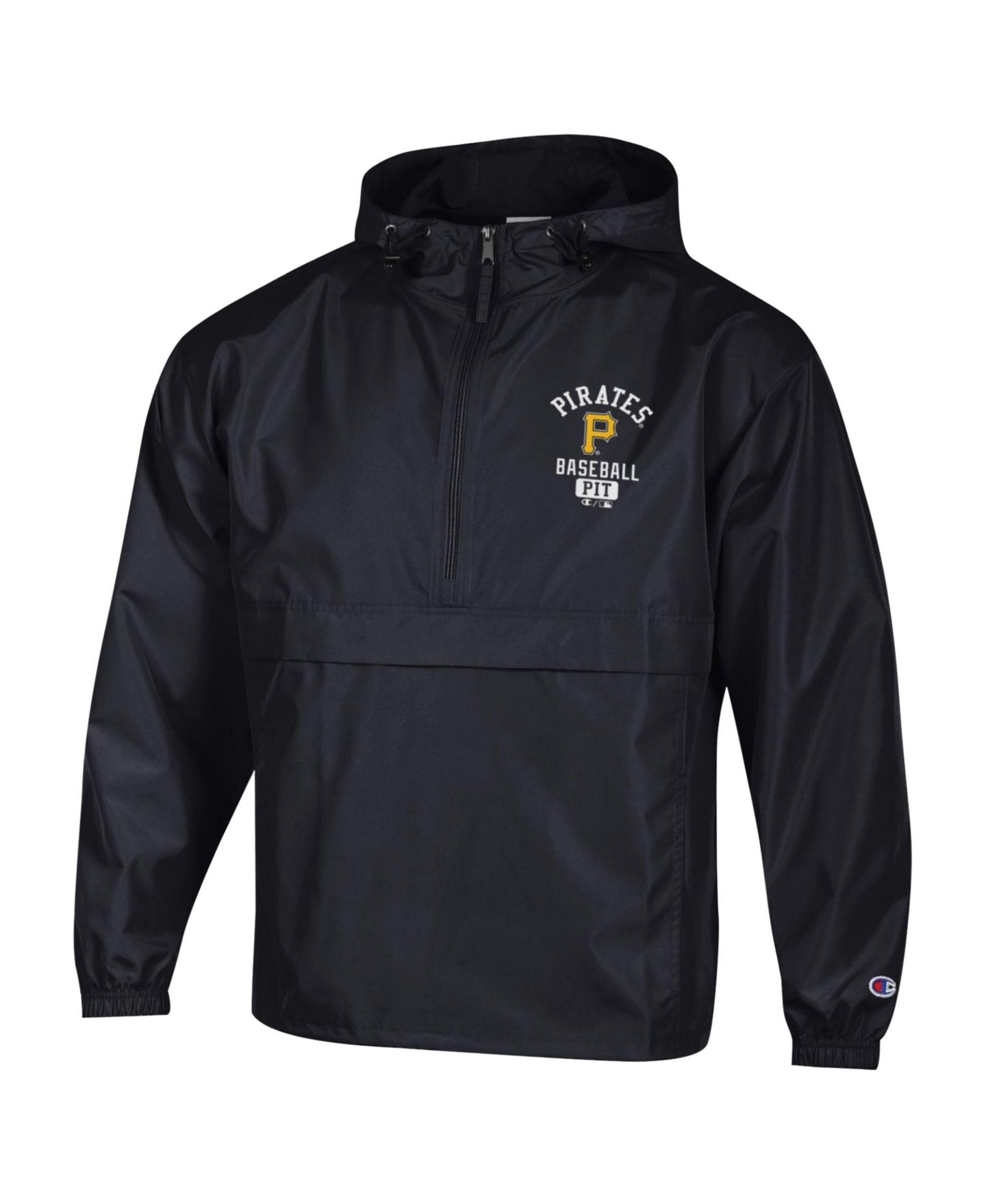 Мужская куртка Champion Black Pittsburgh Pirates Packable Windbreaker Half-Zip — фото 2
