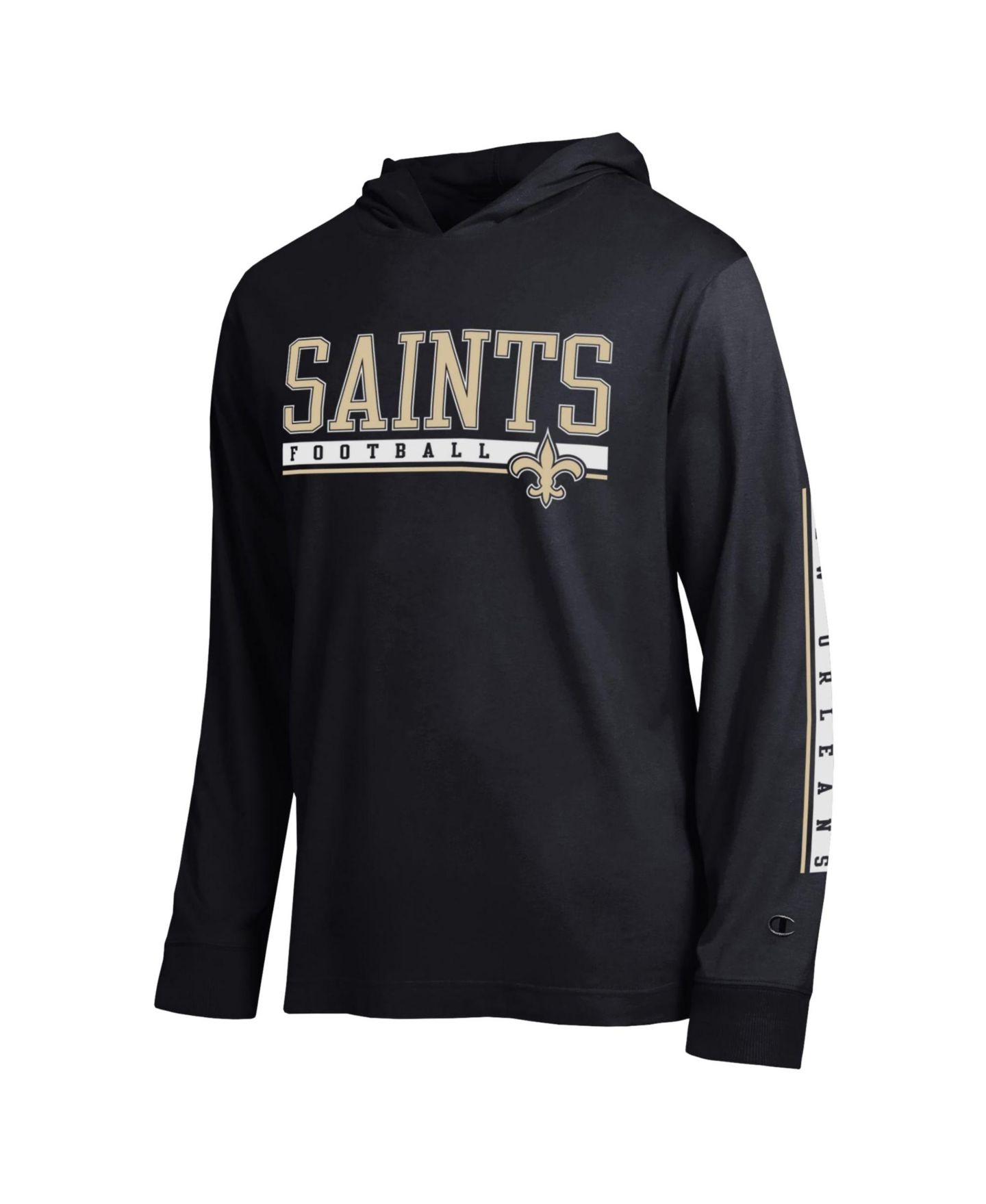 Мужская футболка Champion Black New Orleans Saints All Star Hooded — фото 2