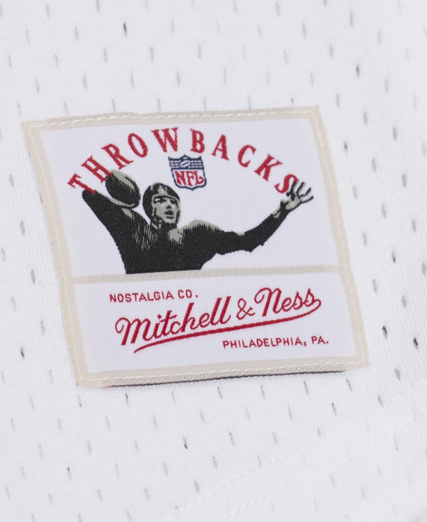 Мужской топ Mitchell & Ness Brian Dawkins White Philadelphia Eagles Retired Player Name & Number Mesh — фото 4