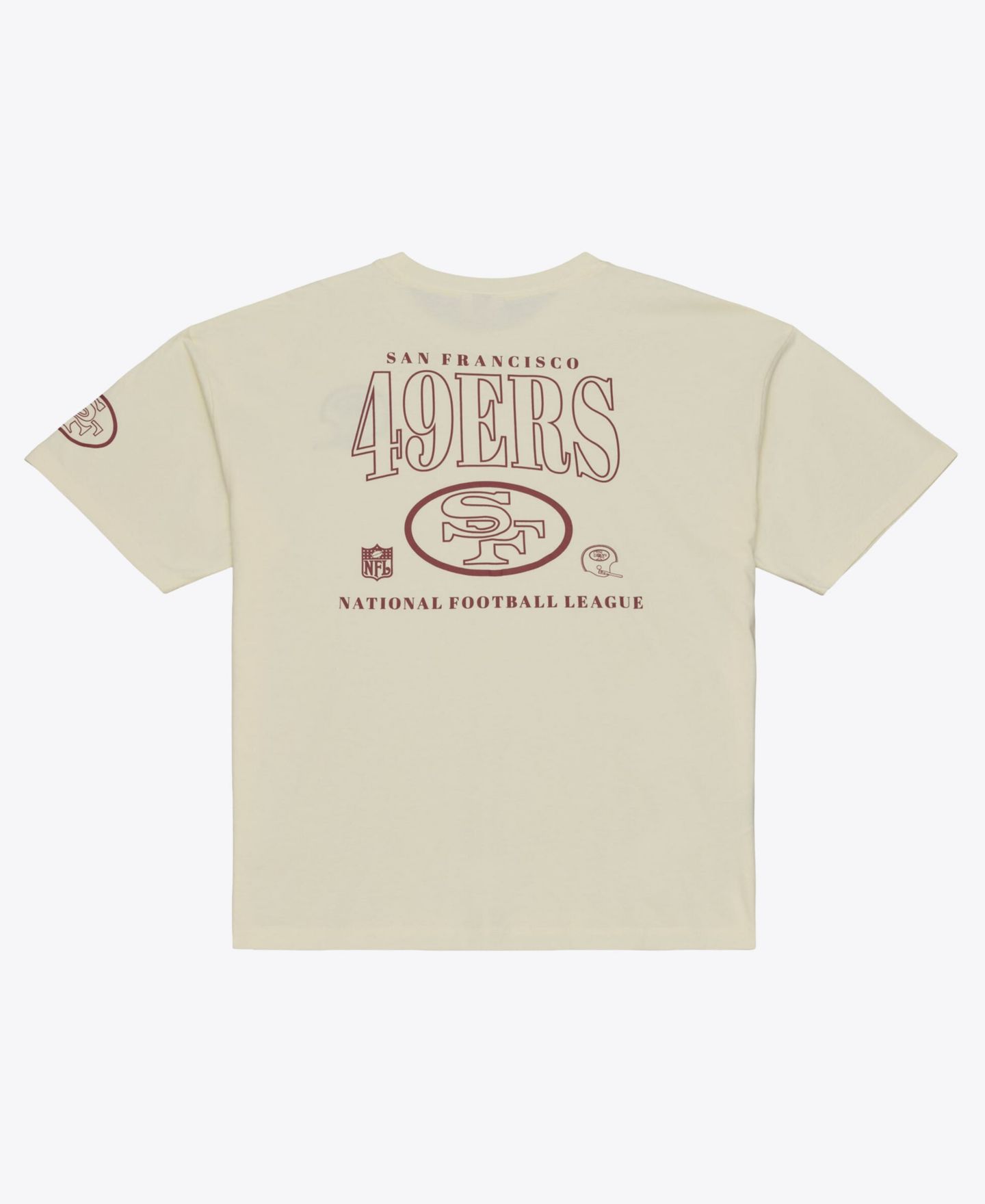 Мужская футболка Mitchell & Ness Cream San Francisco 49ers Oversized Heritage Hues — фото 3