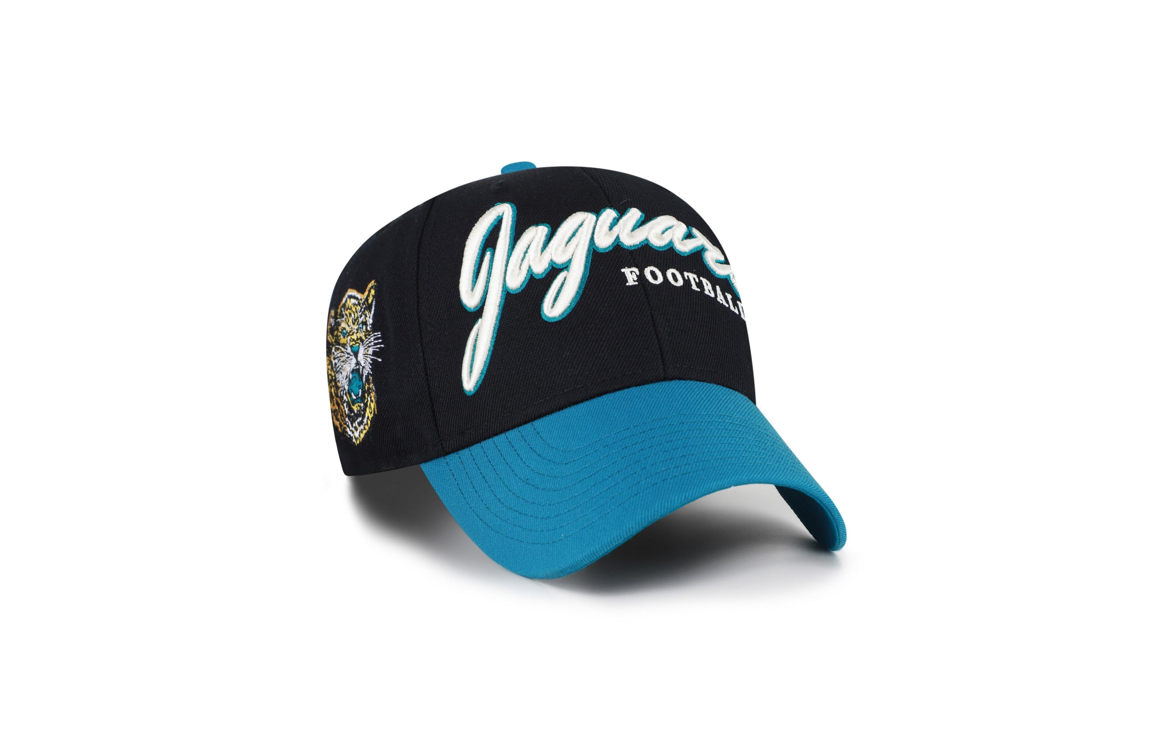 '47 Brand Men's Black Jacksonville Jaguars Throwback Mvp Adjustable Hat