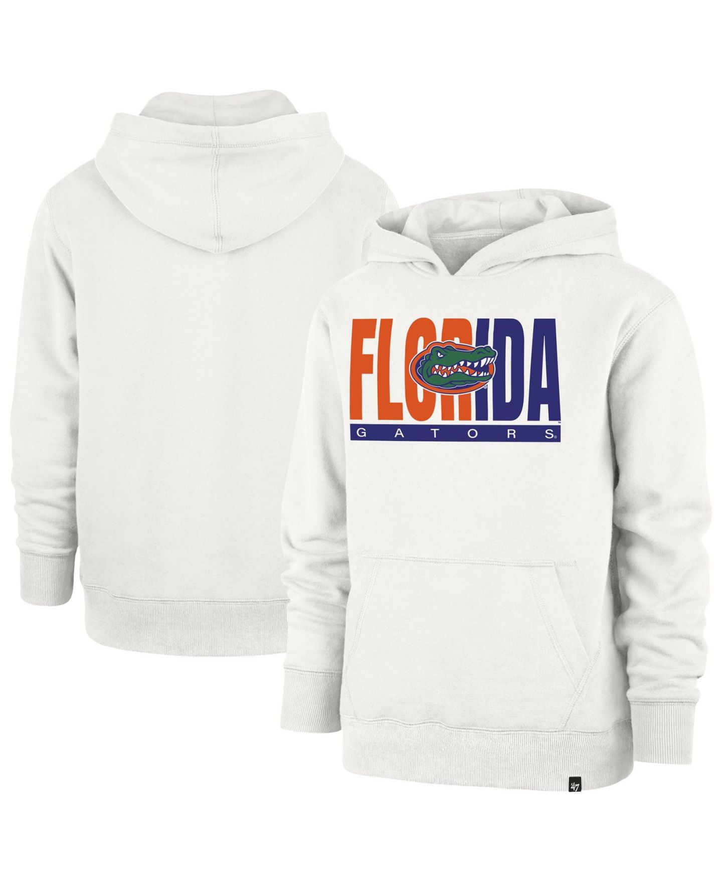 Детское худи '47 Brand Cream Florida Gators Block Text Pullover — фото 1