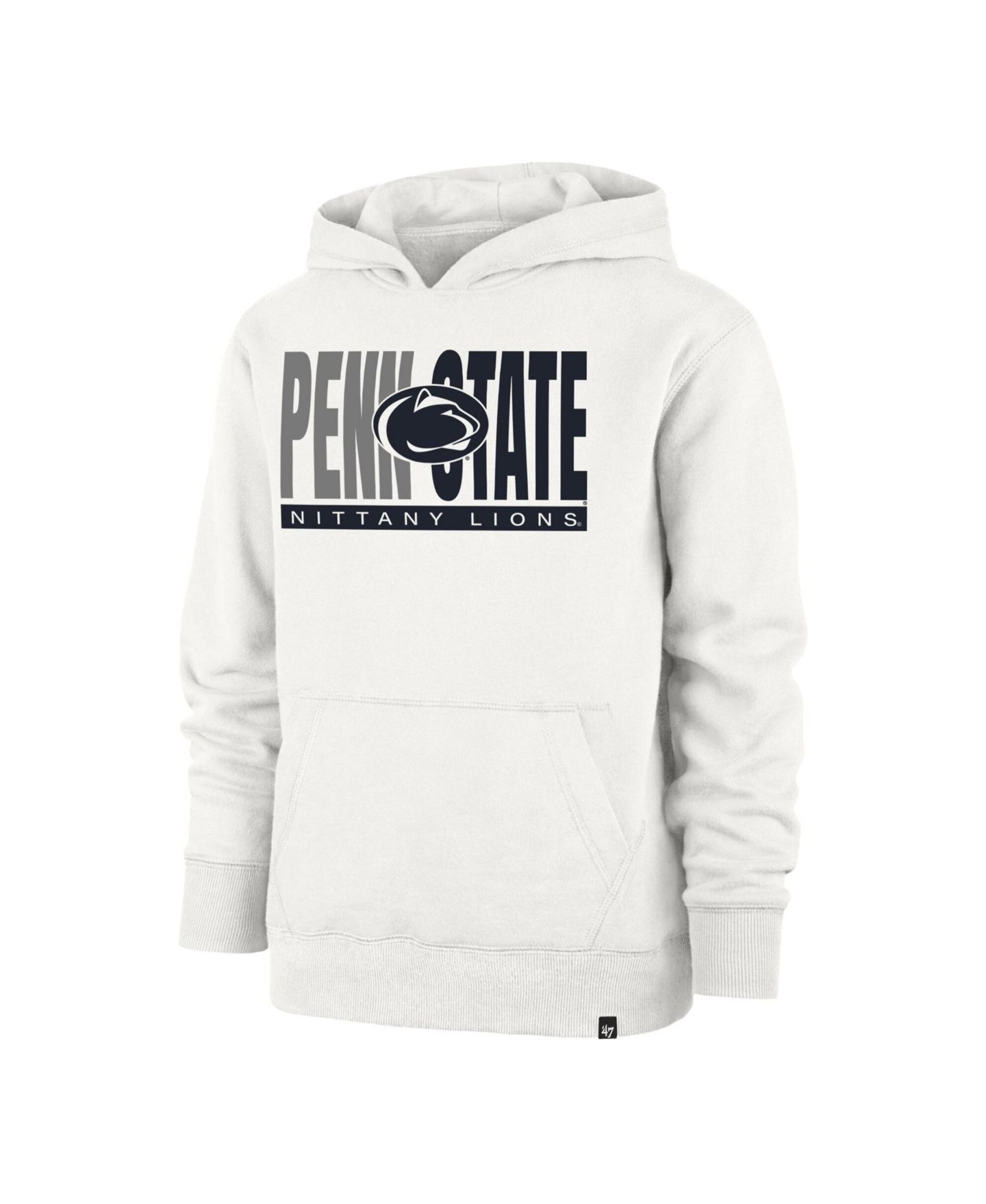 Детское худи '47 Brand Cream Penn State Nittany Lions Block Text Pullover — фото 2