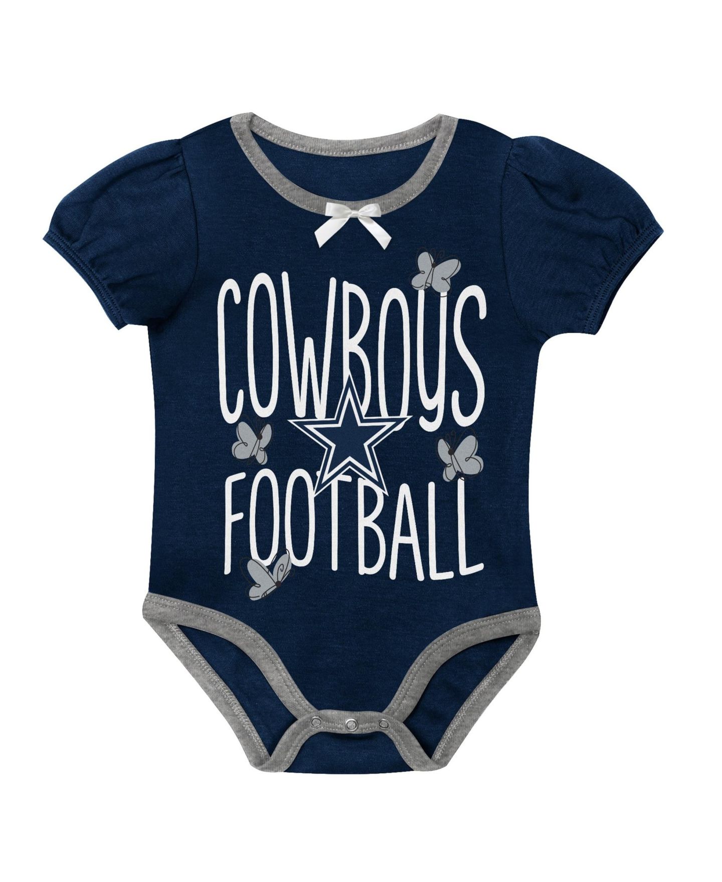 Комплекты Outerstuff Navy Dallas CowBoys' Star Power Creeper set, 2-Piece для малышей — фото 2