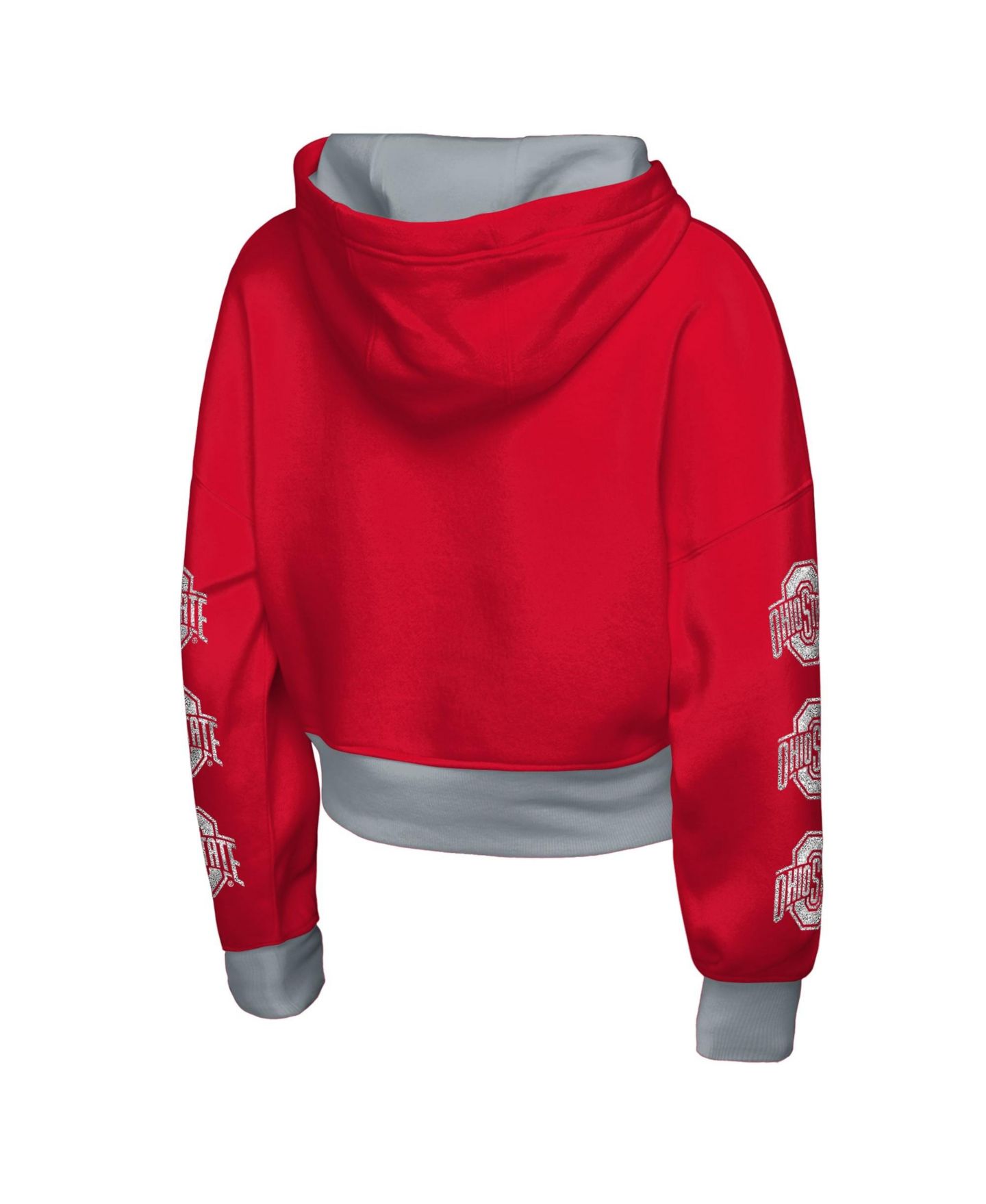 Худи Outerstuff Scarlet Ohio State Buckeyes Fair Catch Poly Fleece для девочек — фото 3