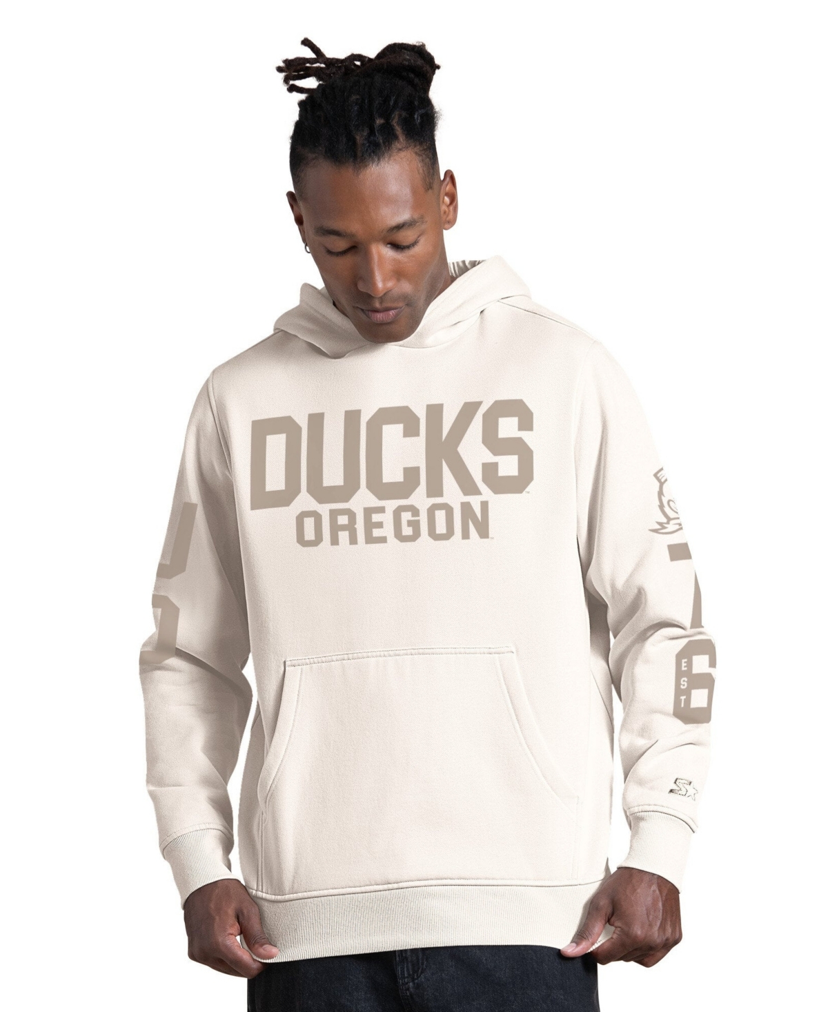 Starter Men's Cream Oregon Ducks Locker Room Hoodie - Cream