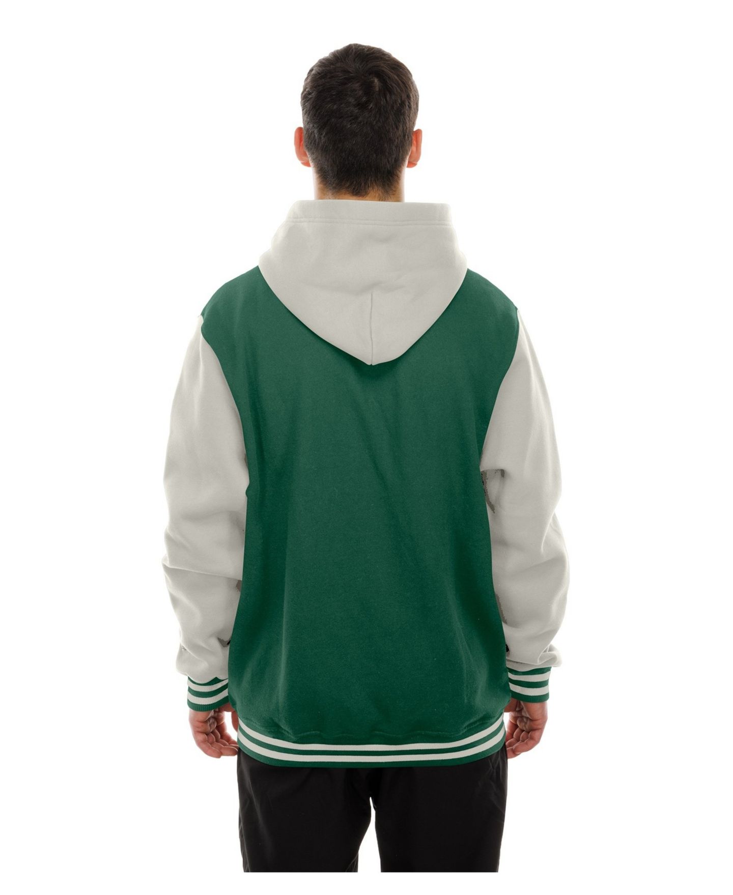 Мужская куртка New Era Green/Gray Green Bay Packers Full-Snap Fleece Hooded — фото 2