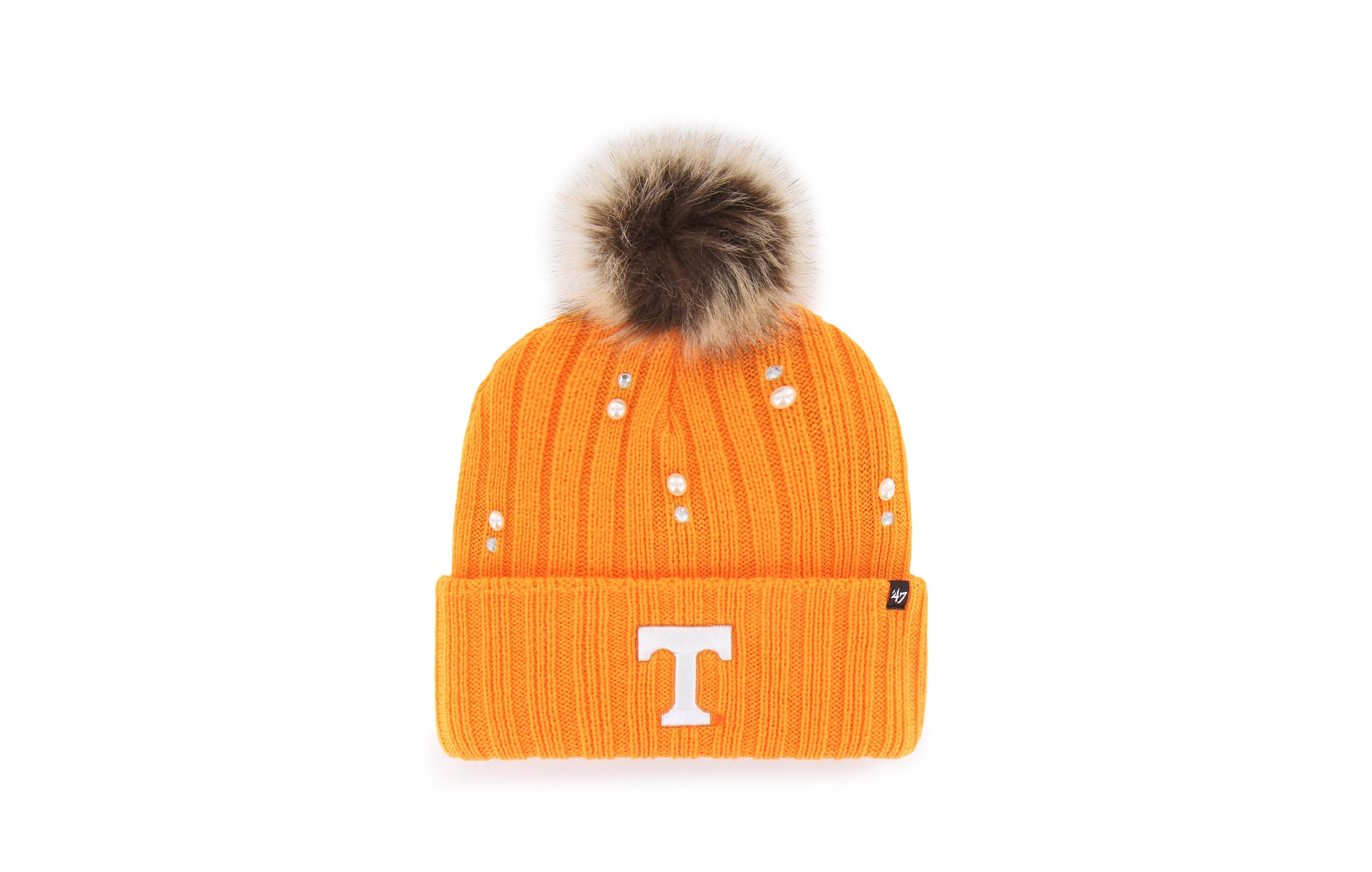 '47 Brand Women's Tennessee Orange Tennessee Volunteers Pearl Fur Knit Pom Hat