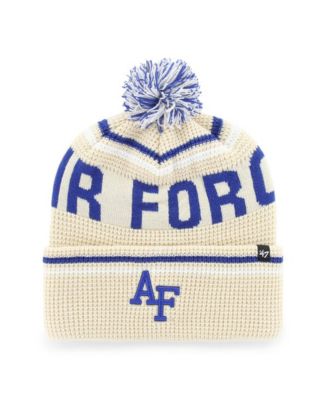 Men's and Women's Cream Air Force Falcons Quattrle Waffle Cuffed Knit Pom Hat