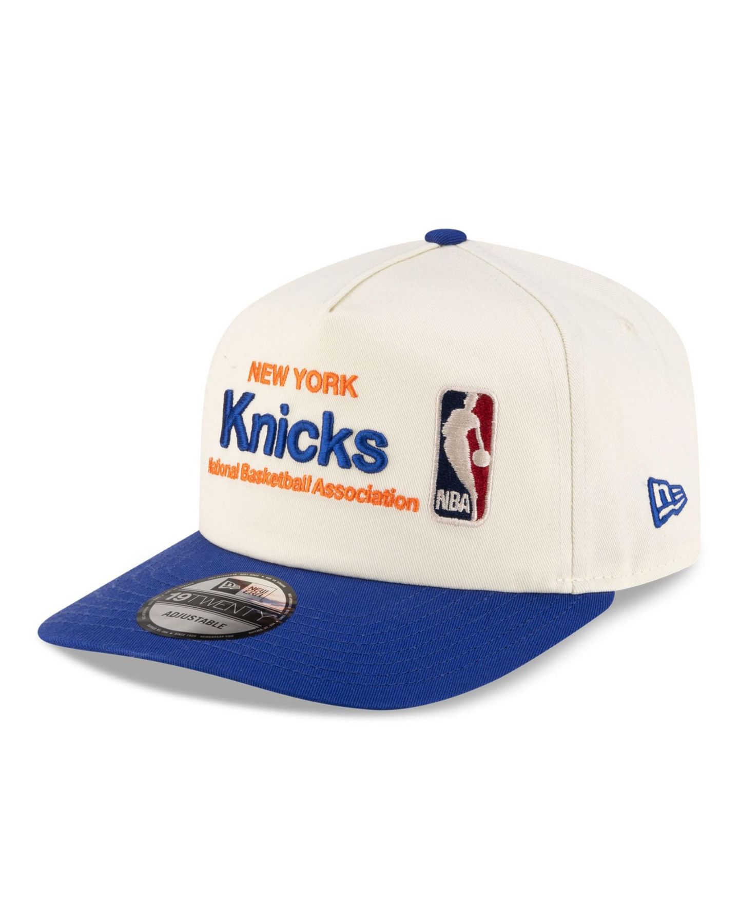 Мужская кепка New Era Cream New York Knicks Chrome Wordmark Adjustable Hat — фото 3