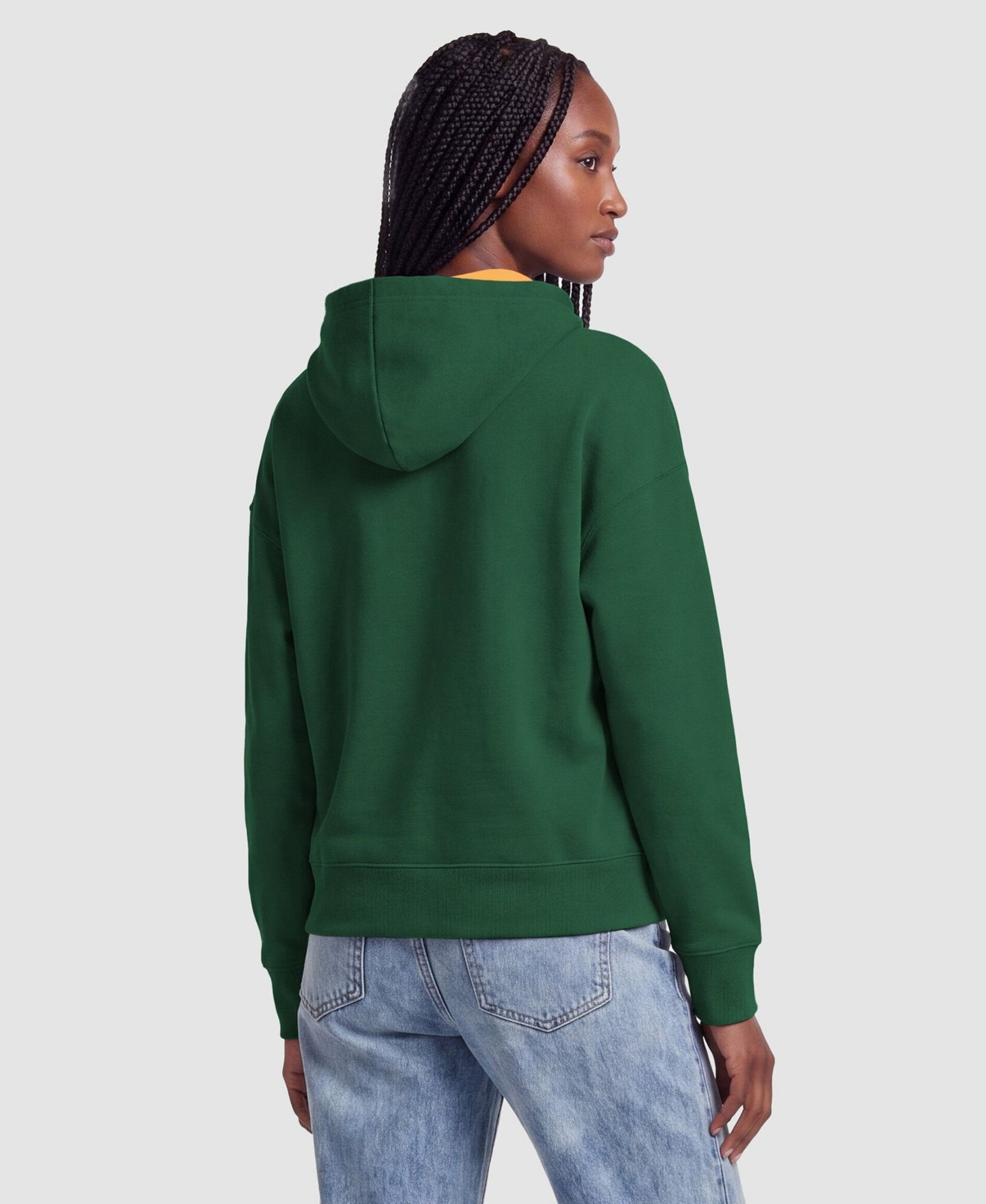 Женское худи Champion Green/Gold Green Bay Packers Contrast Liner — фото 2