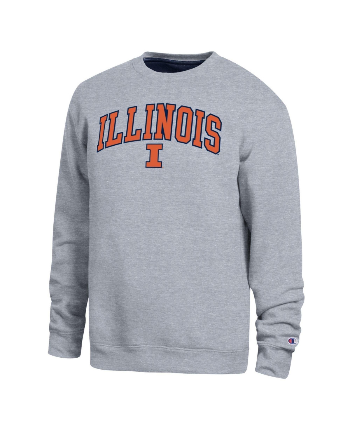 Champion Men's Heather Gray Illinois Fighting Illini Arch Sweatshirt - Heather Gray