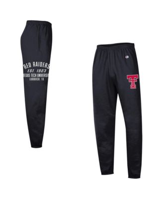 Men's Black Texas Tech Red Raiders Powerblend Banded Fleece Sweatpants