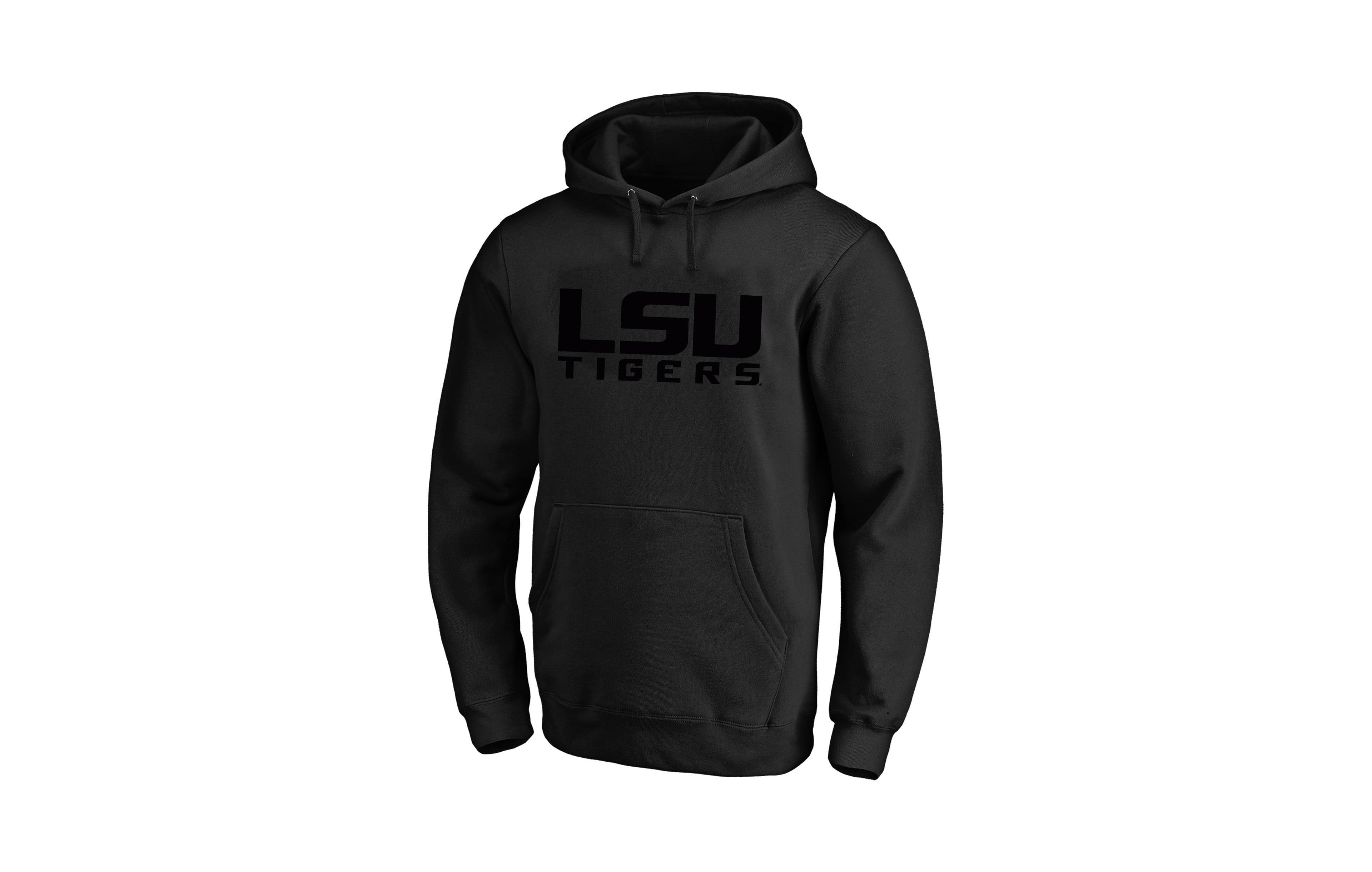 Champion Men's Black Lsu Tigers Big & Tall Tonal Hoodie