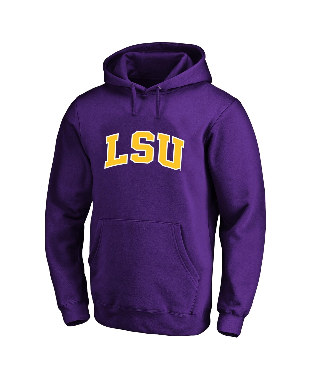 Champion Men's Purple Lsu Tigers Arch Over Tackle Twill Hoodie - Purple