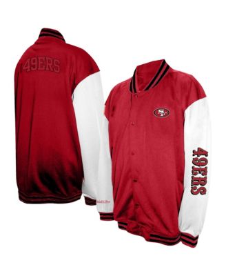 Men's Scarlet San Francisco 49ers Big & Tall Full-Snap Varsity Jacket