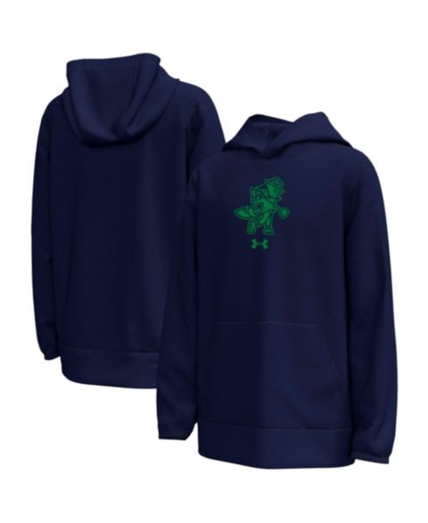 Детское худи Under Armour Navy Notre Dame Fighting Irish Golfing Leprechaun Fleece Performance
