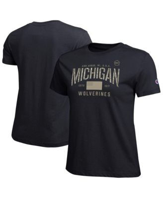 Women's Black Michigan Wolverines Operation Hat Trick Core T-Shirt